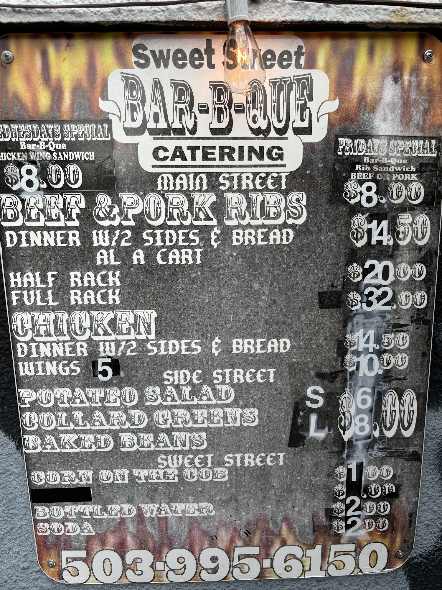 Sweet Street BBQ Menu
