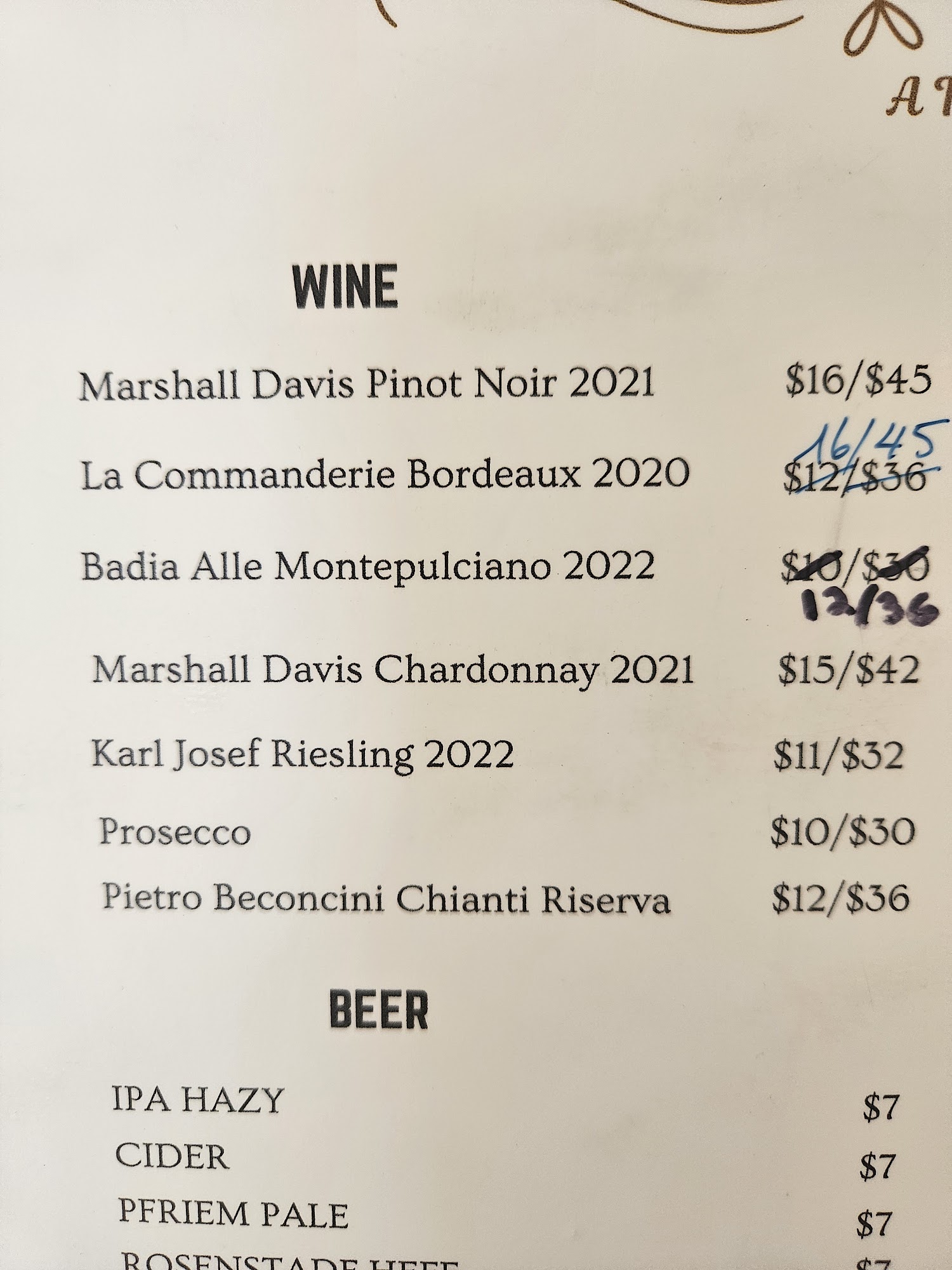 Chef Agir Restaurant Bar Menu