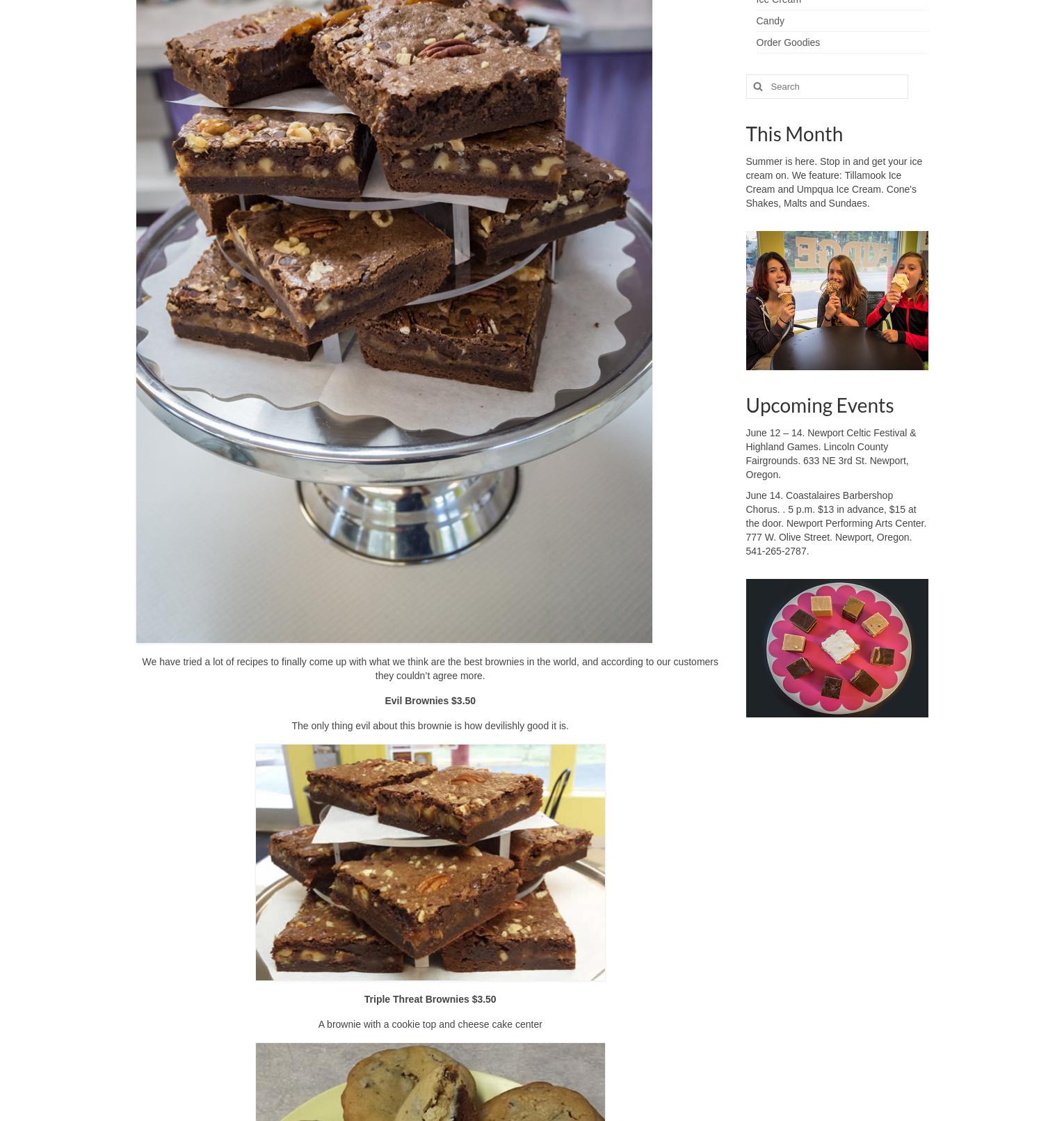 Indulge Sweets Menu
