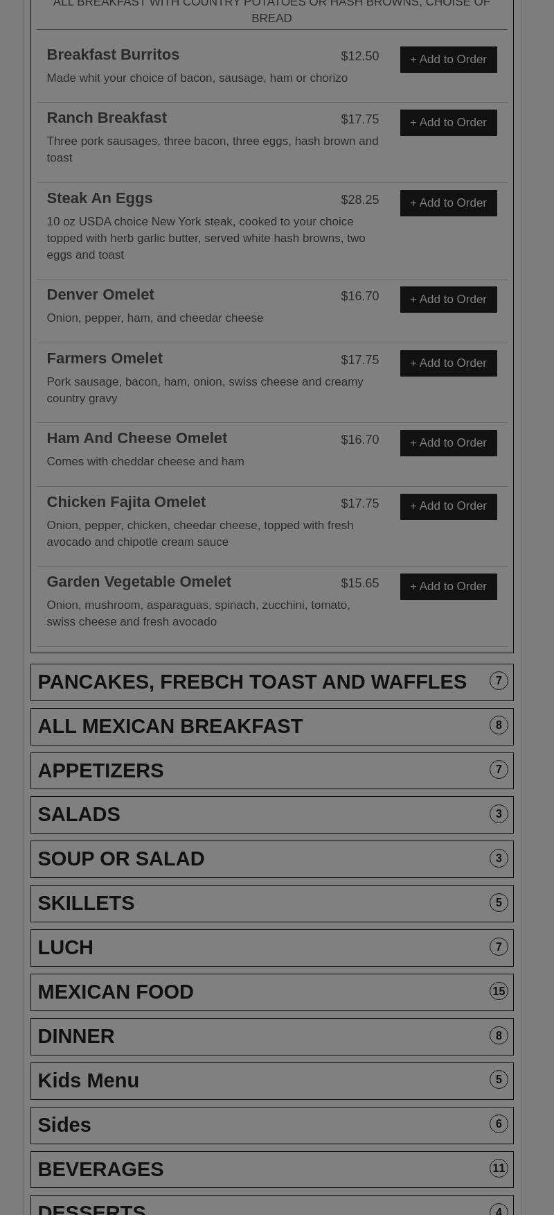 MARIVEL'S KITCHEN Menu