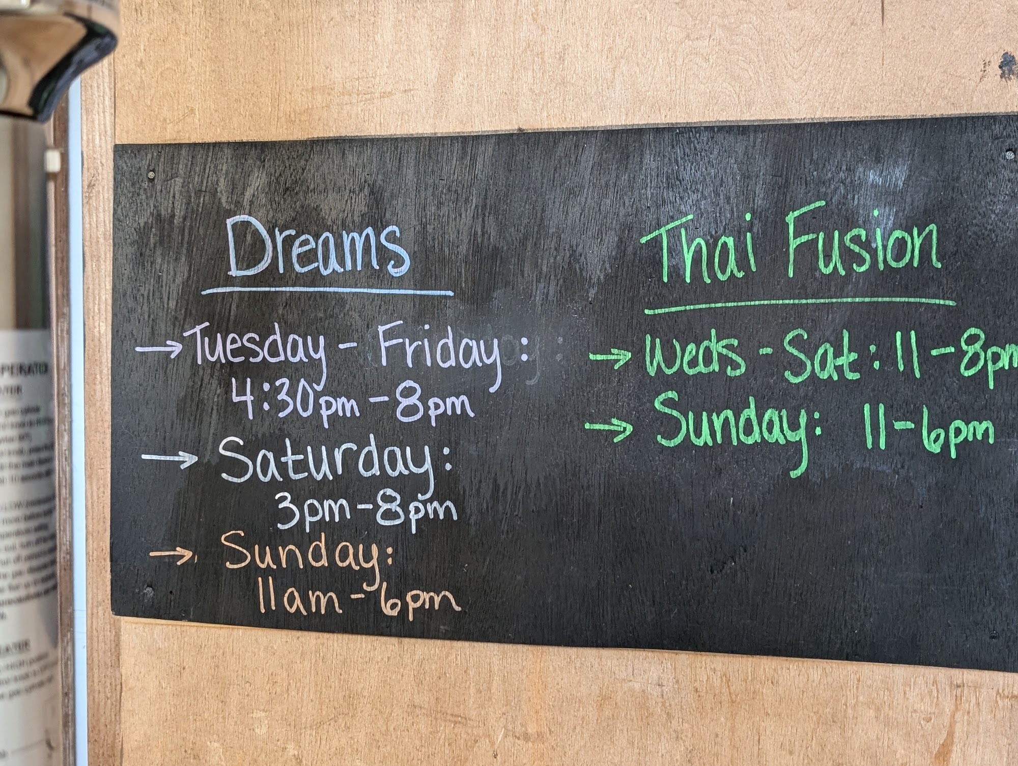 Thai fusion 2go Menu