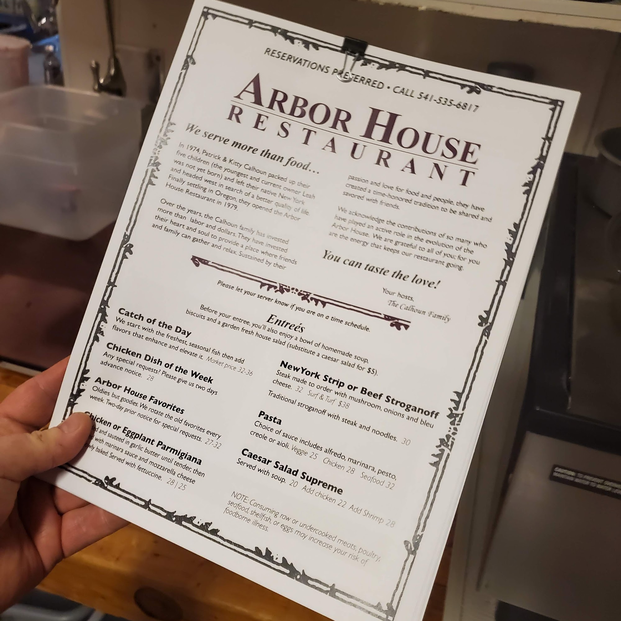 Arbor House Restaurant Talent