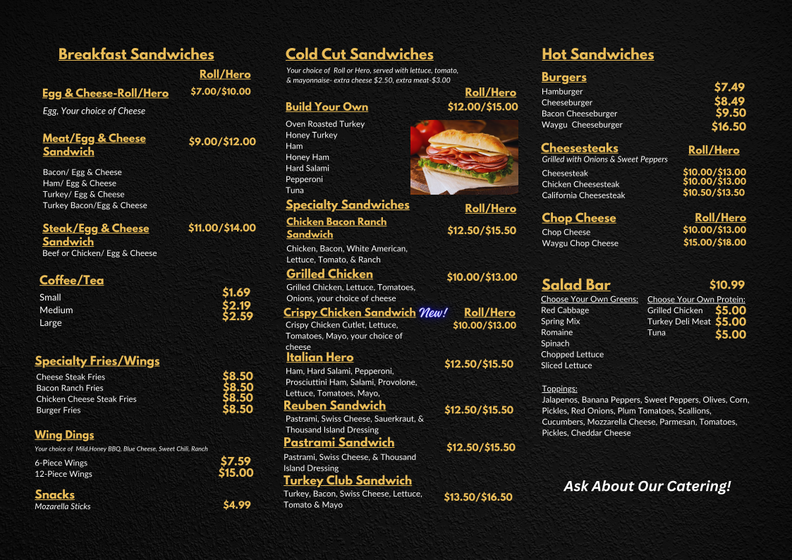 953 Deli Menu