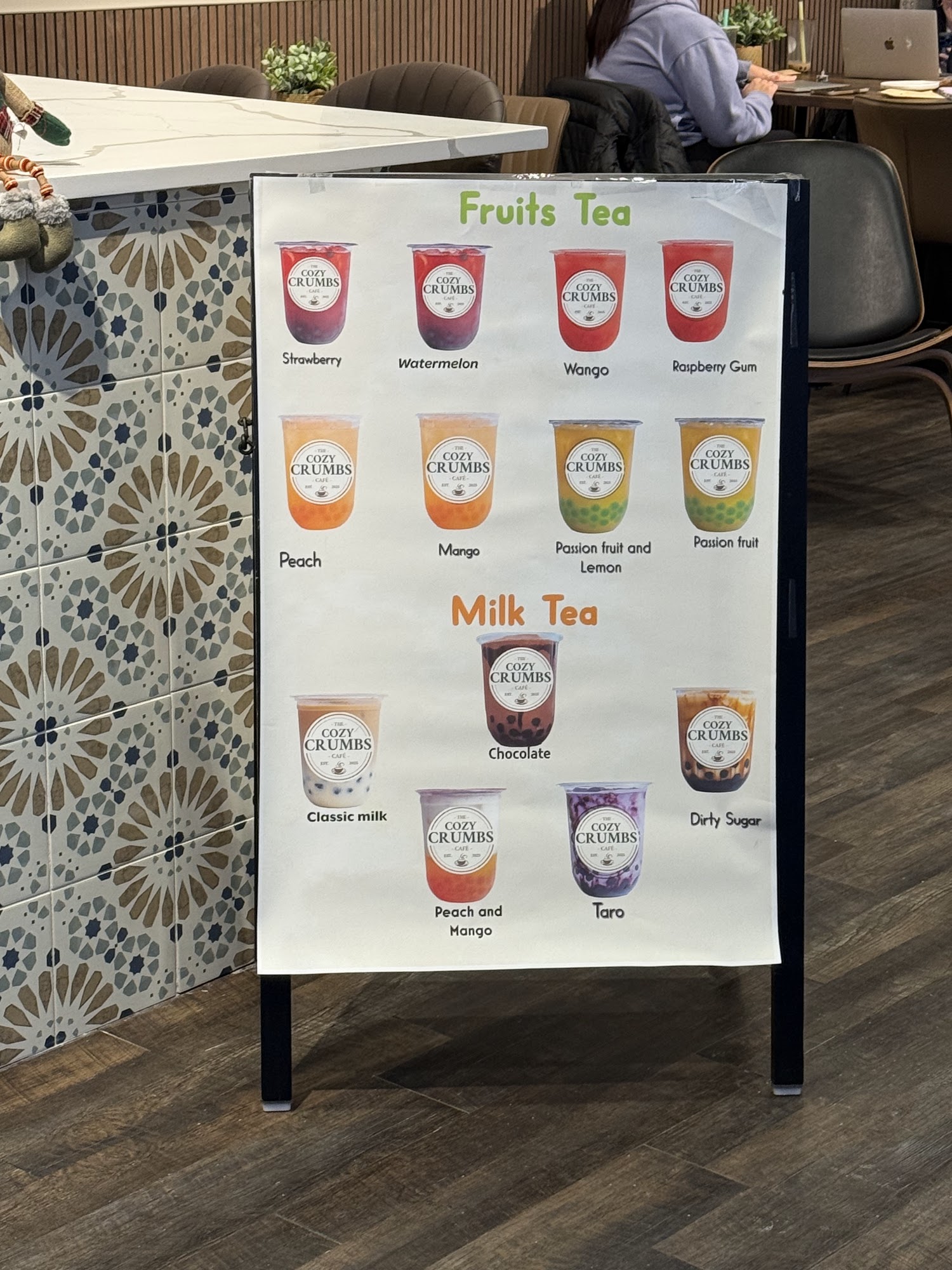 The Cozy Crumbs Cafe Menu