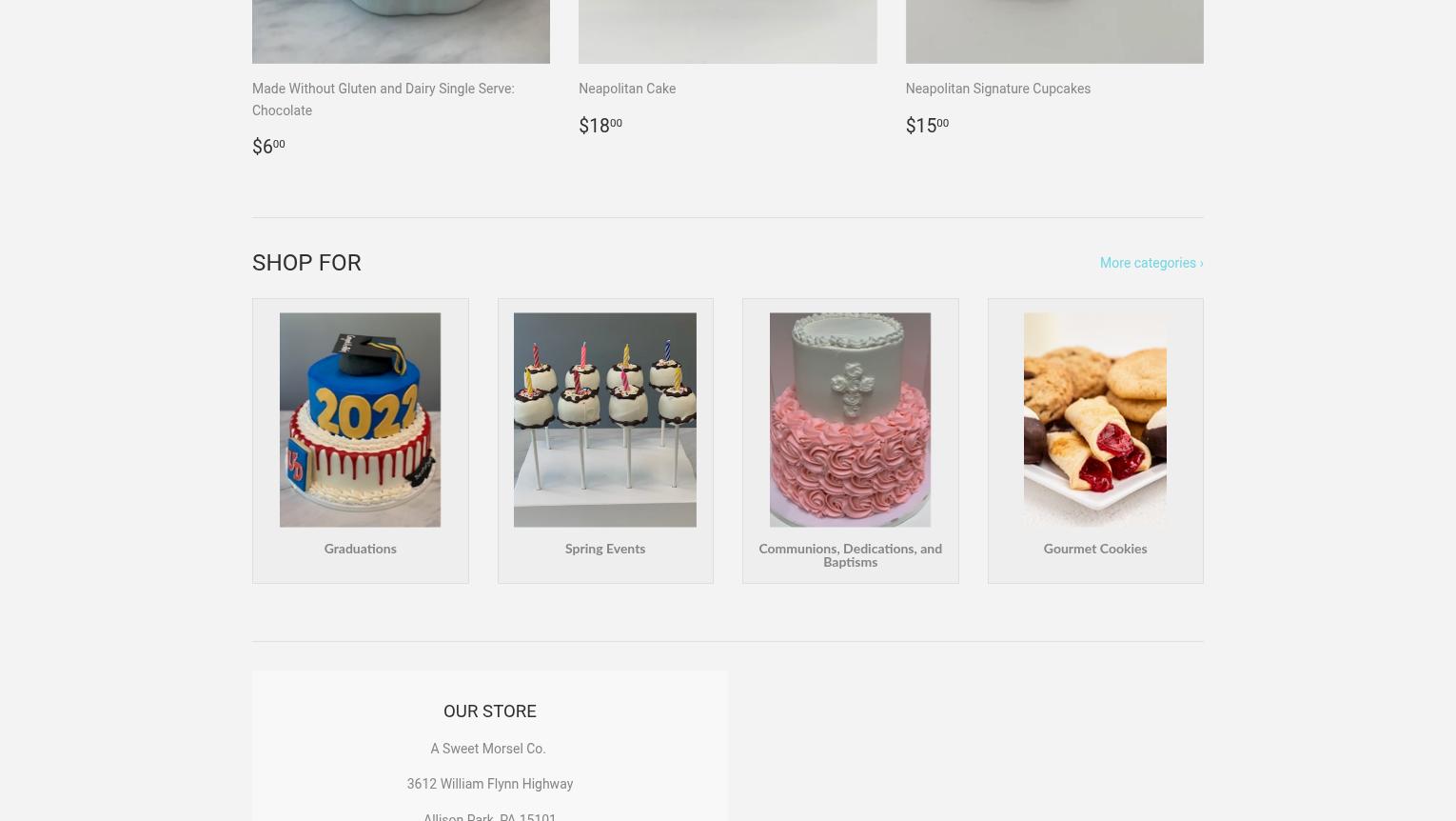 A Sweet Morsel Co. Menu