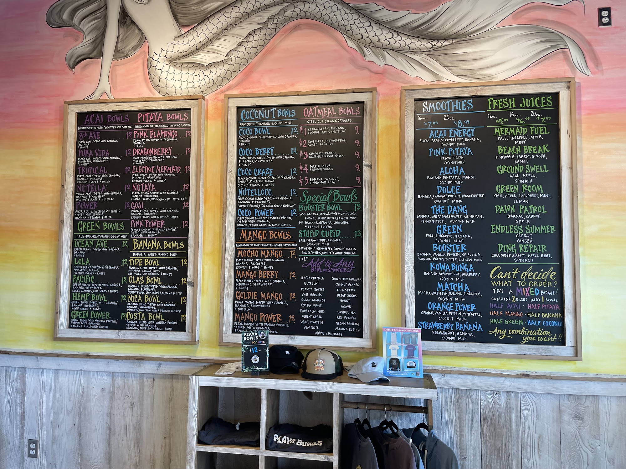 Playa Bowls Menu