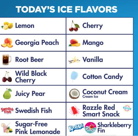 Rita's Italian Ice & Frozen Custard Menu