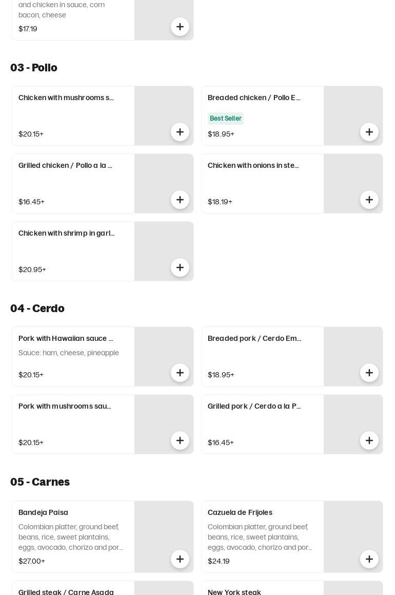 Mis raices restaurant & Bakery Bethehem Menu