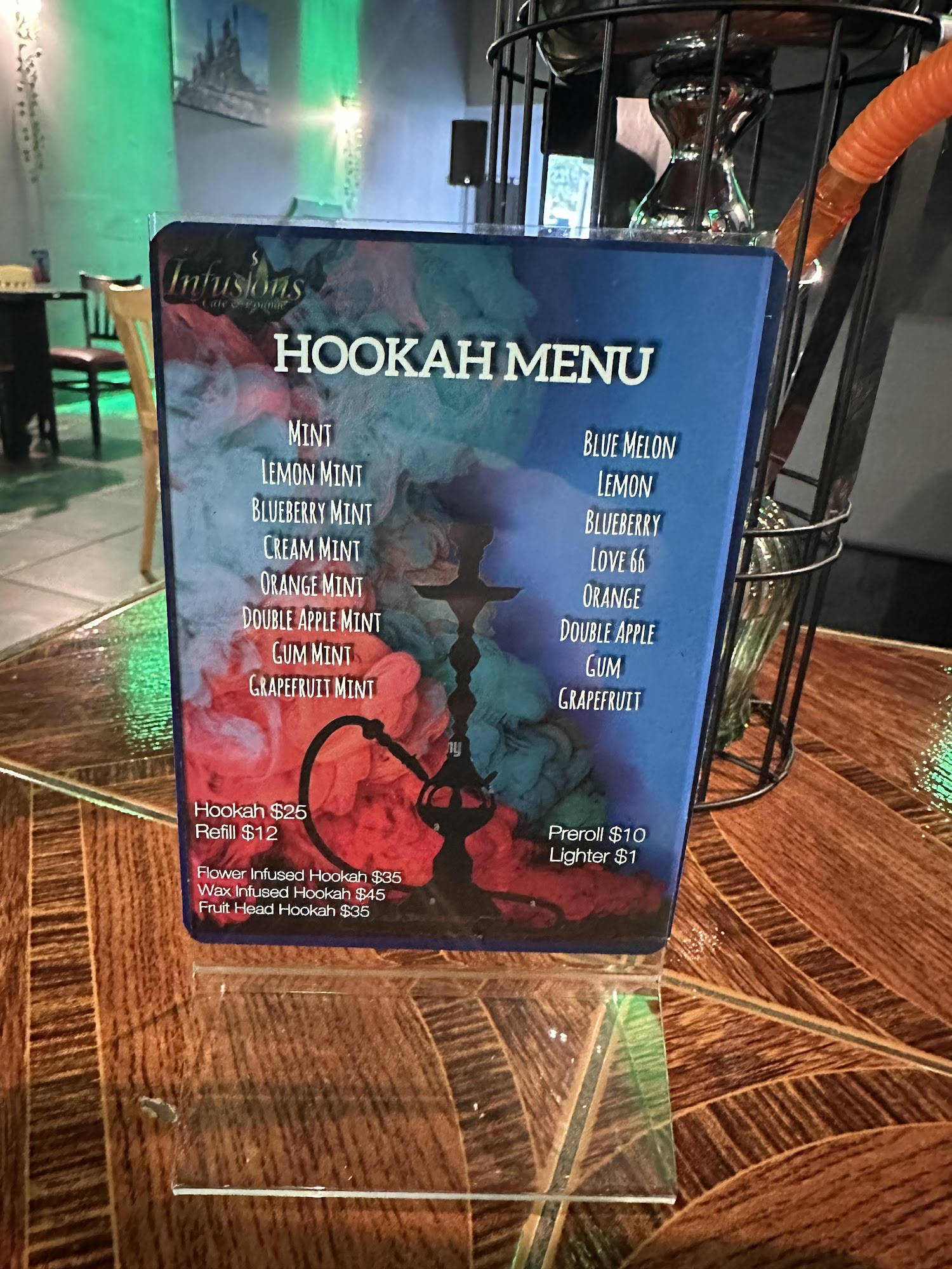 Infusions Cafe & Lounge Menu