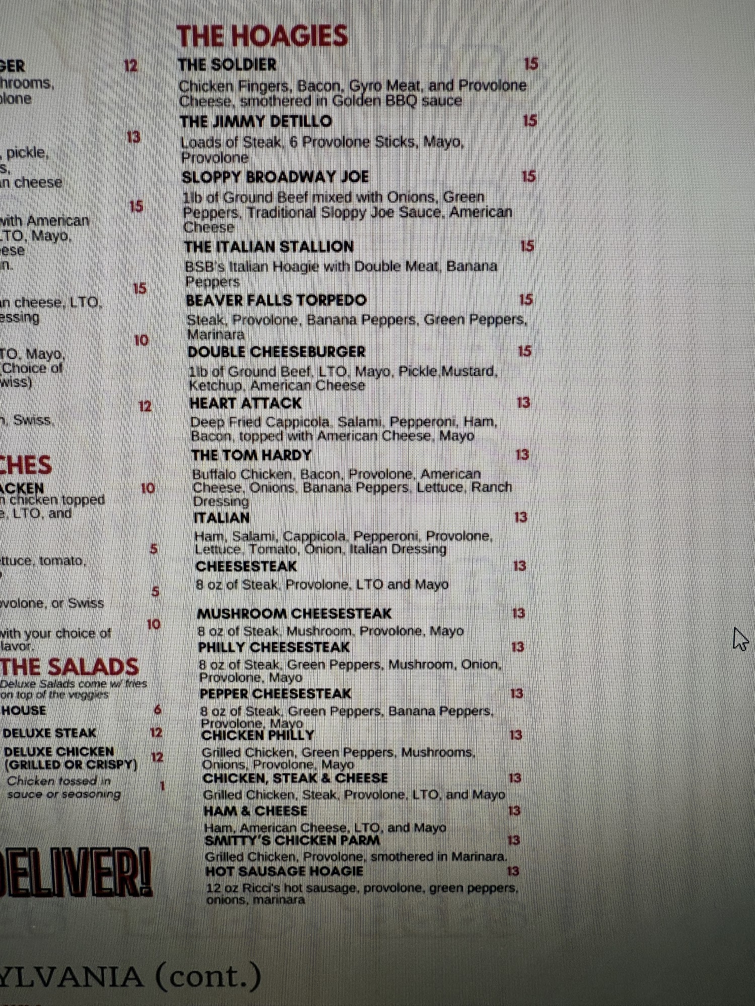 Big Shot Bob’s House of Wings - Canonsburg Menu