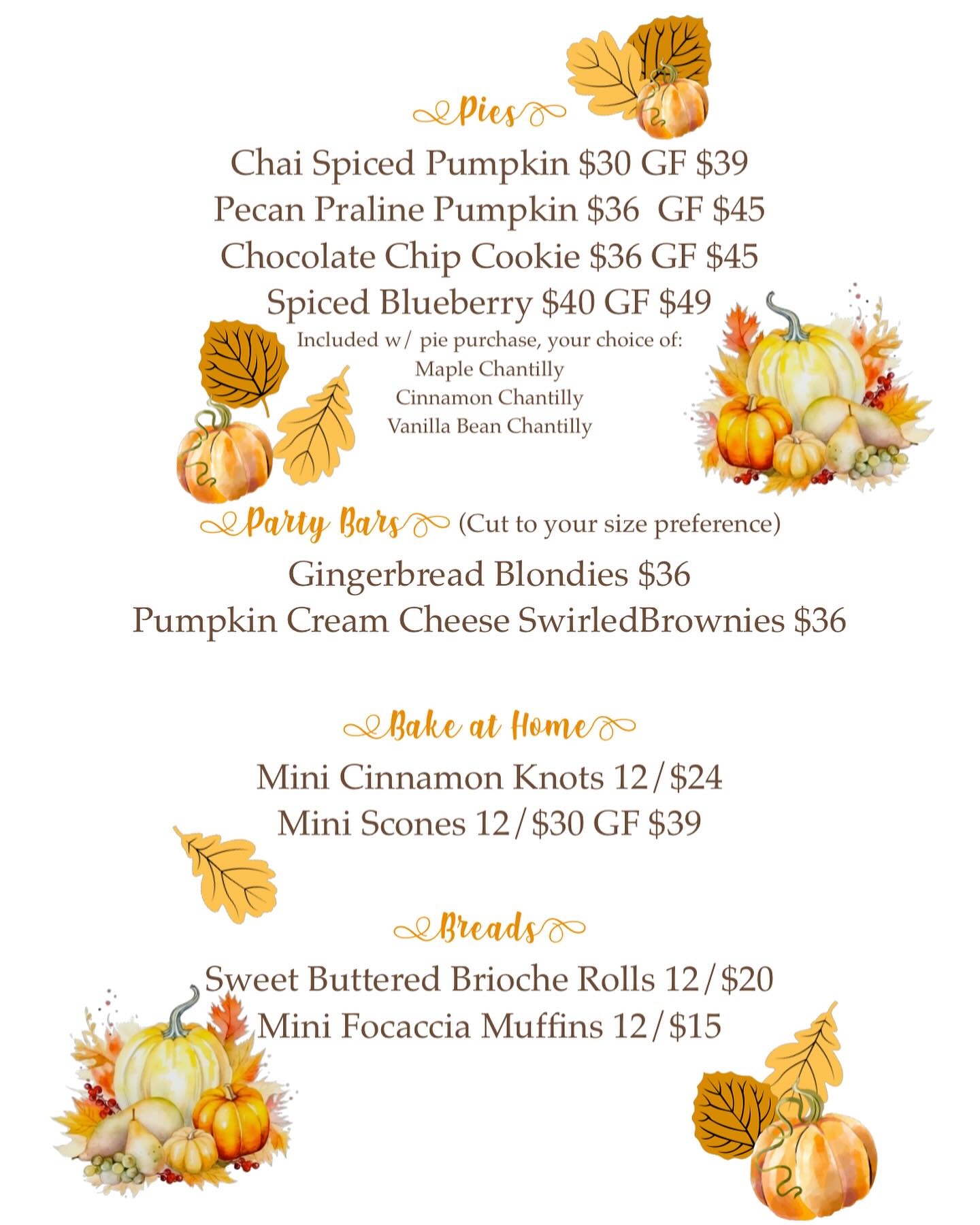 OsoSweet Bakery Cafe Menu