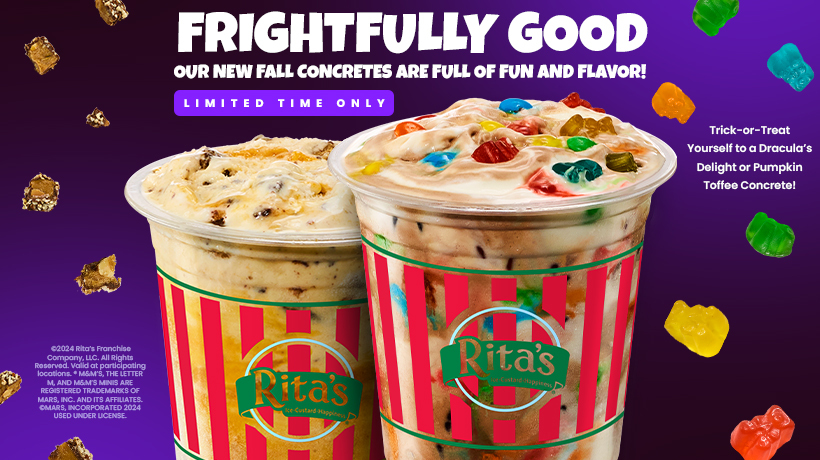 Rita's Italian Ice & Frozen Custard Menu