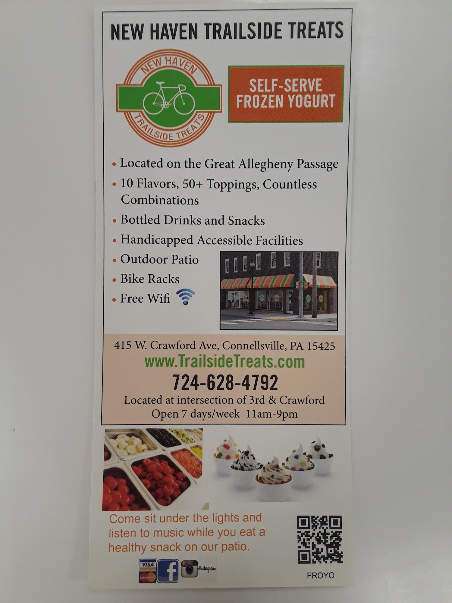 New Haven Trailside Treats Menu