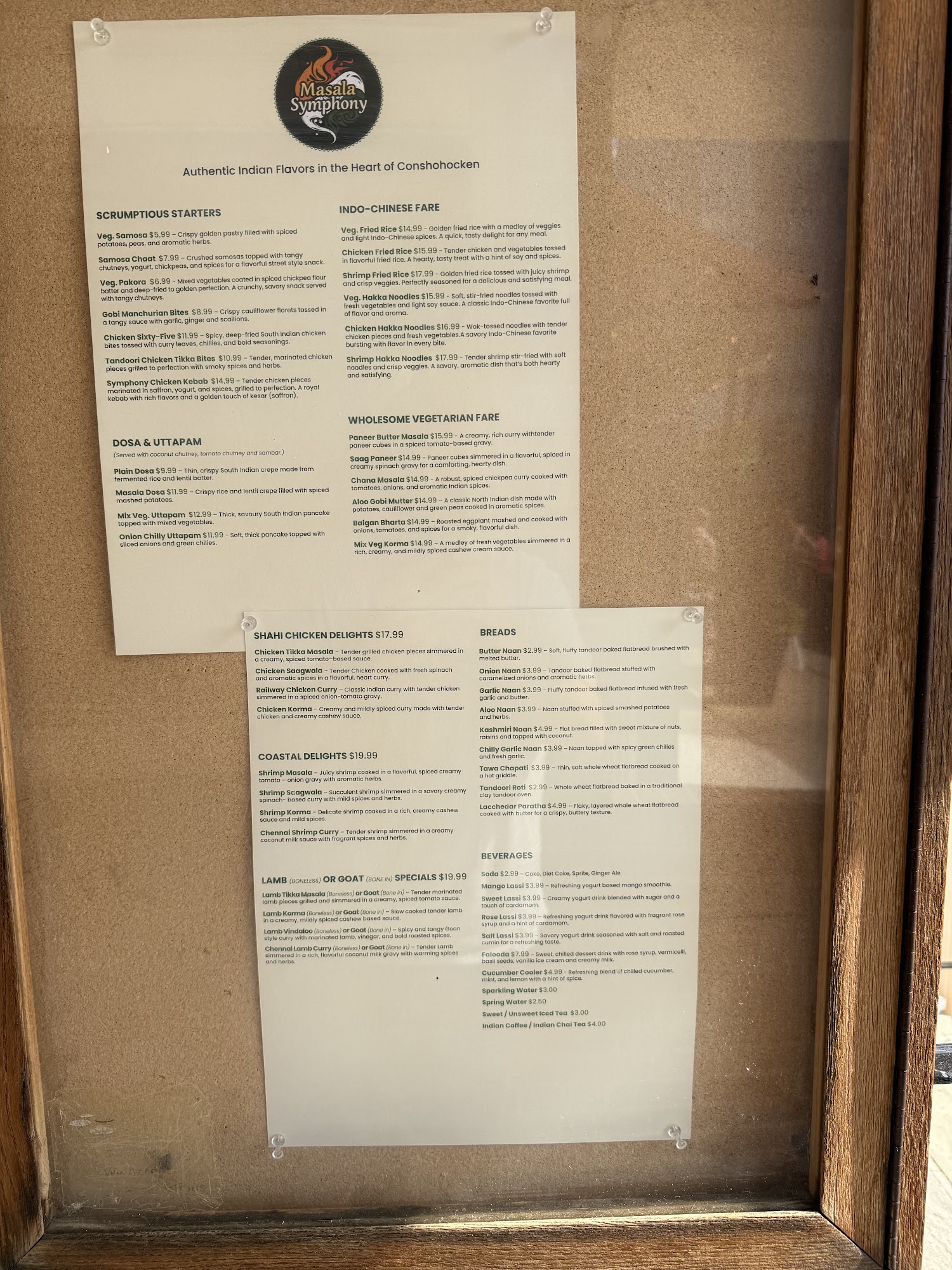 Masala Symphony Menu