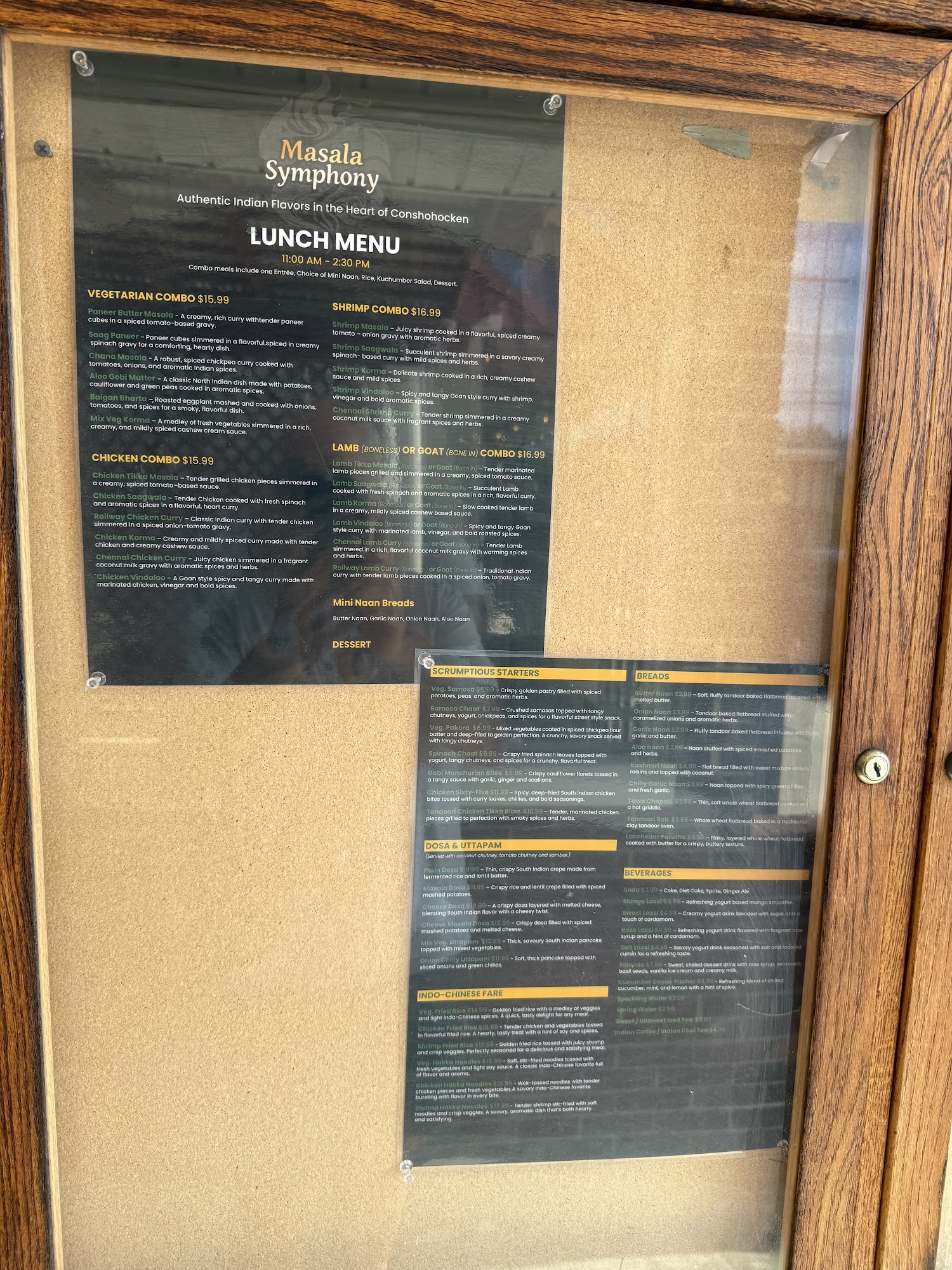 Masala Symphony Menu