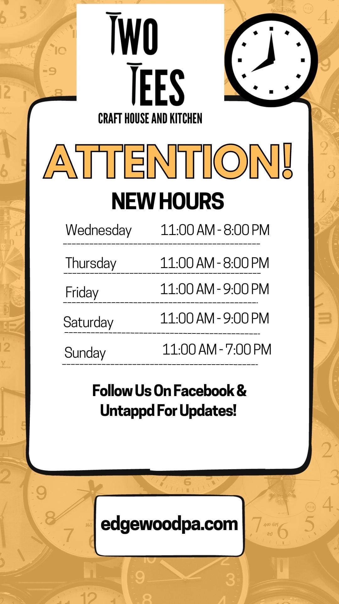 Two Tee's Craft House and Kitchen Menu