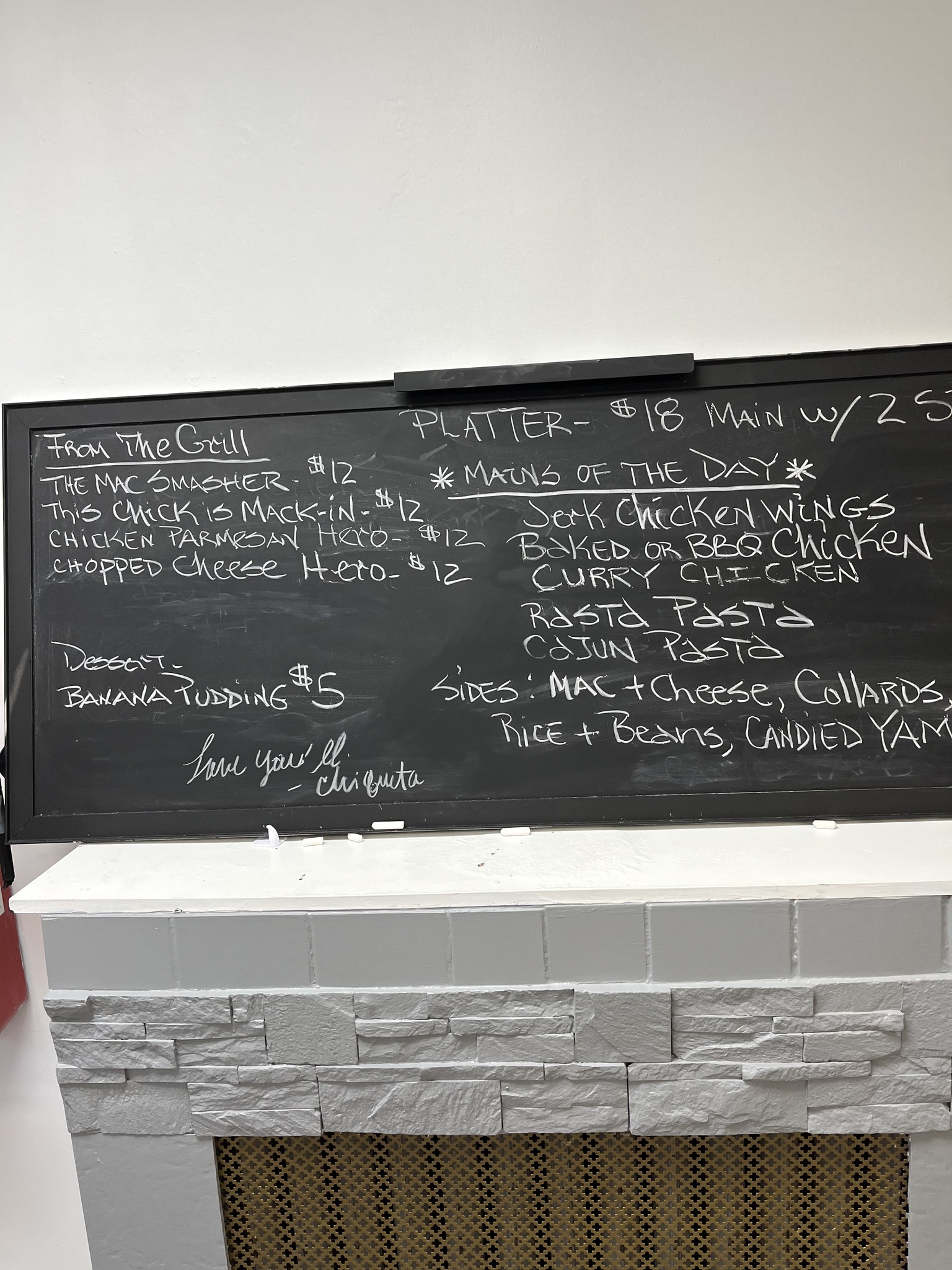 Radical Rations LLC. Menu