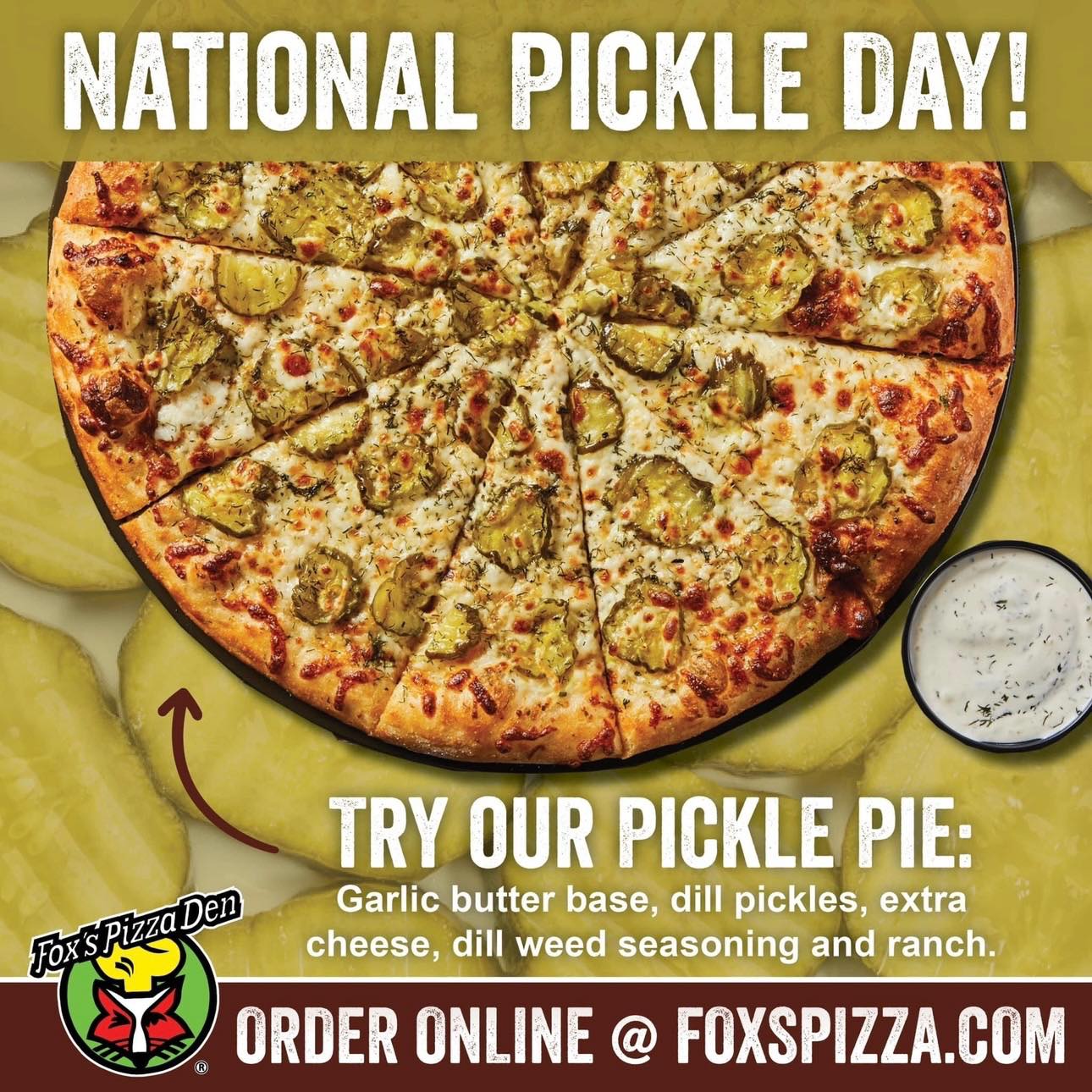 Fox's Pizza Den Menu