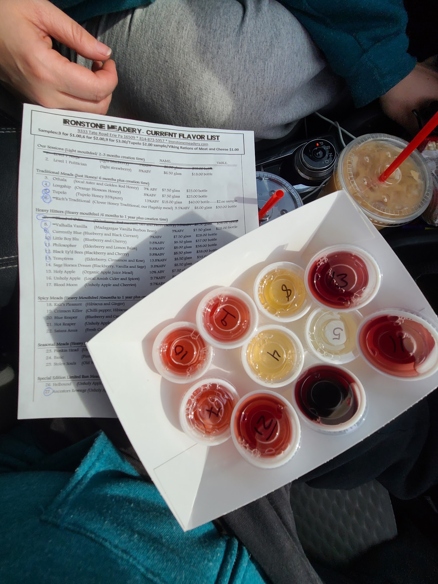 IronStone Meadery Menu