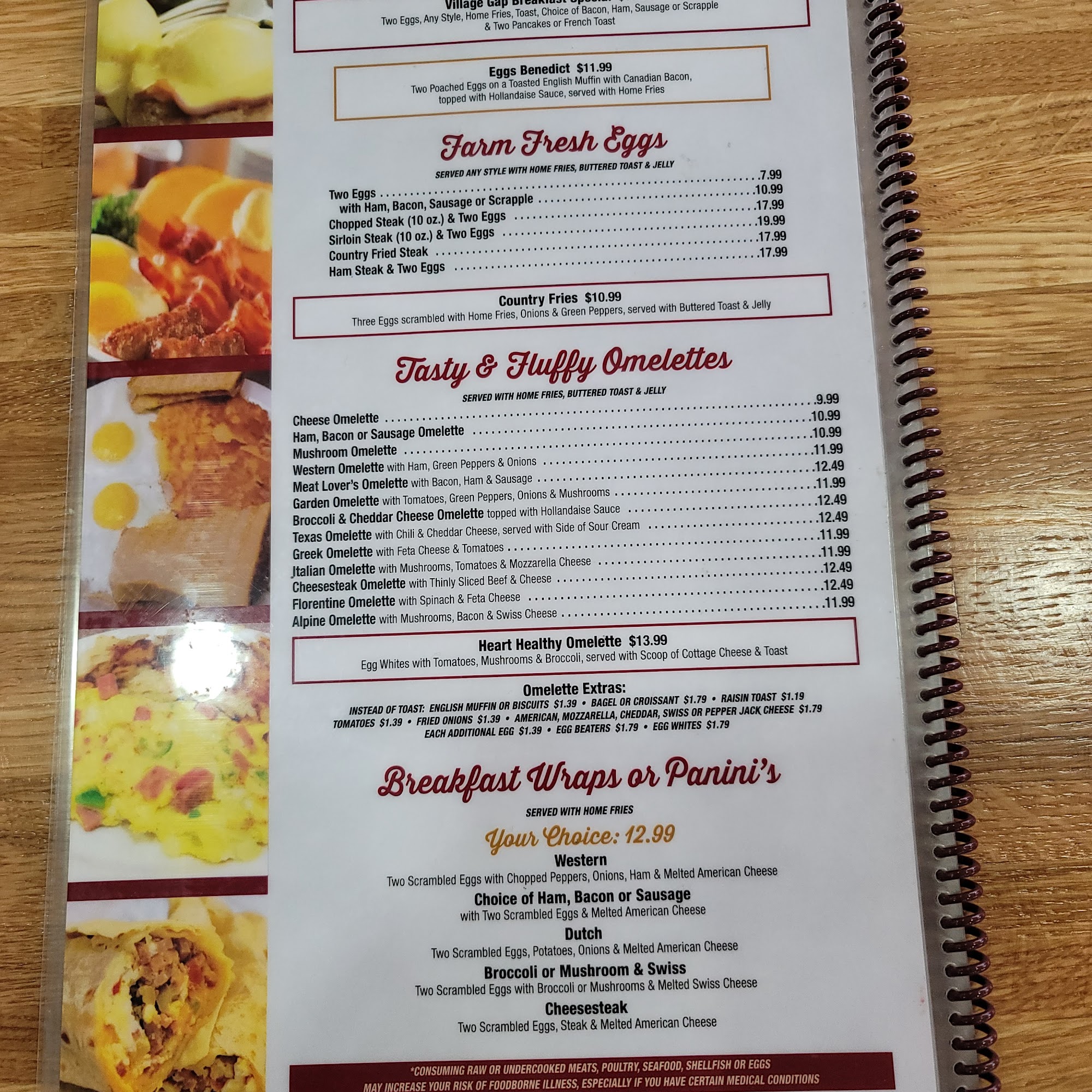 Village Gap Diner Menu