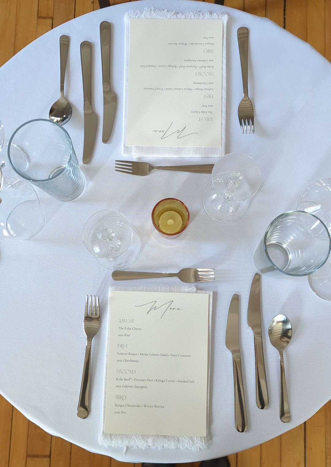 Full Circle Winery Menu