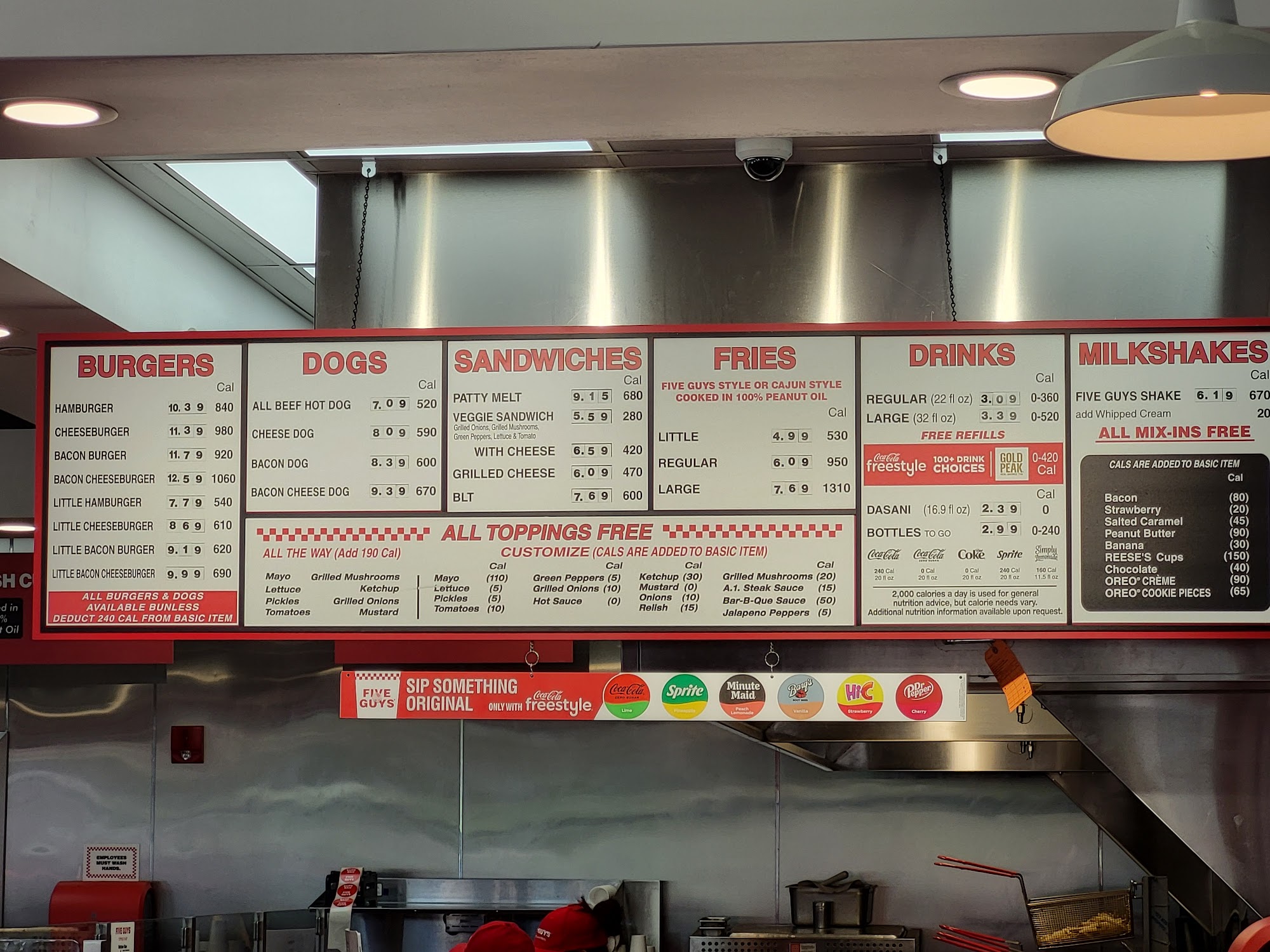 Five Guys Menu