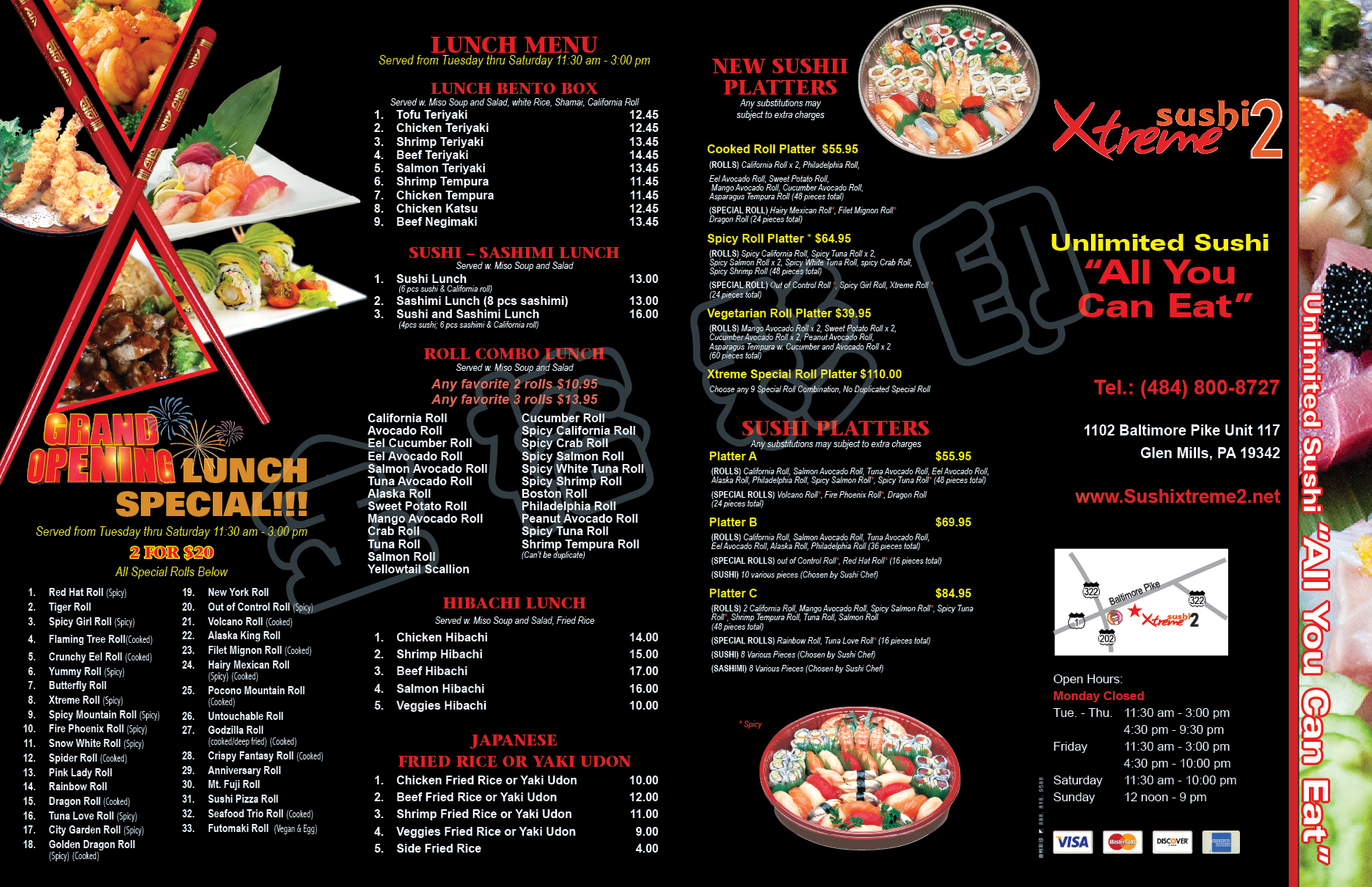 Sushi Xtreme 2 Menu