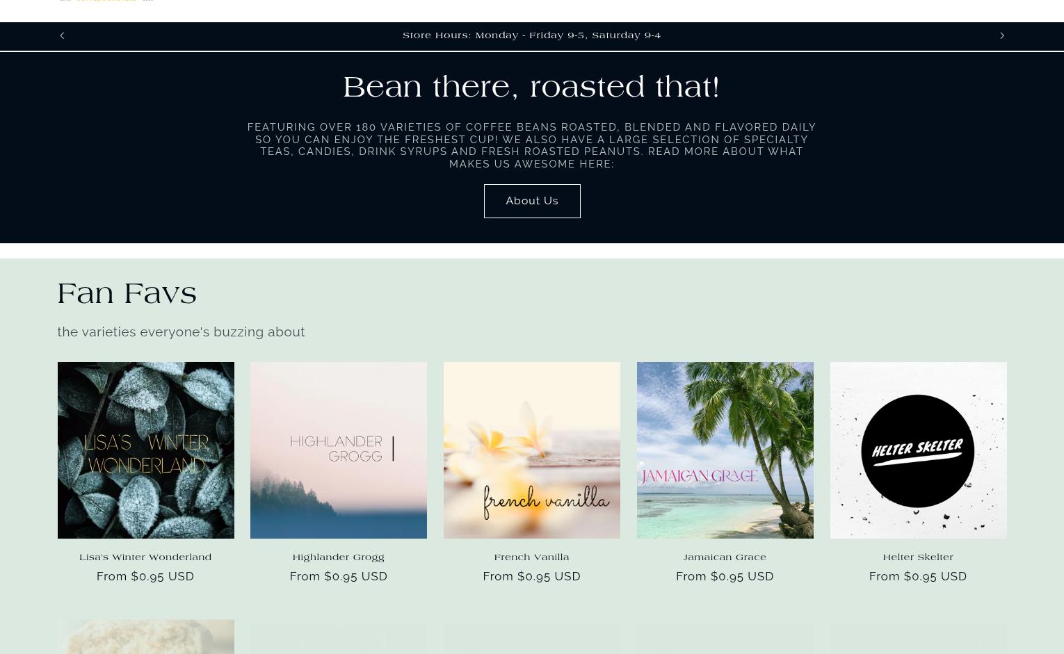 Greencastle Coffee Roasters Menu