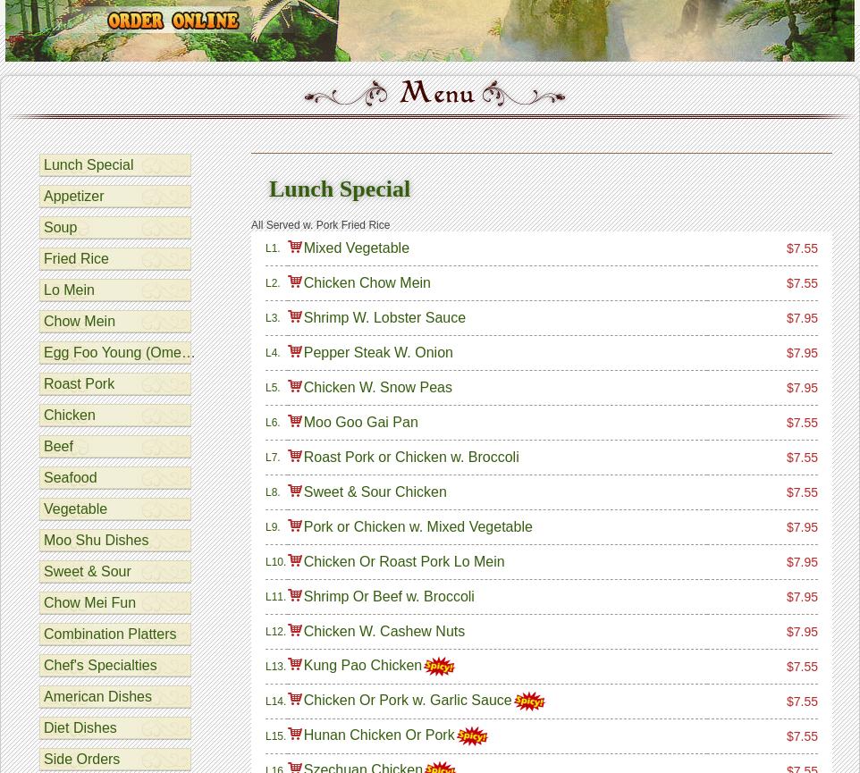 Golden Wok Menu