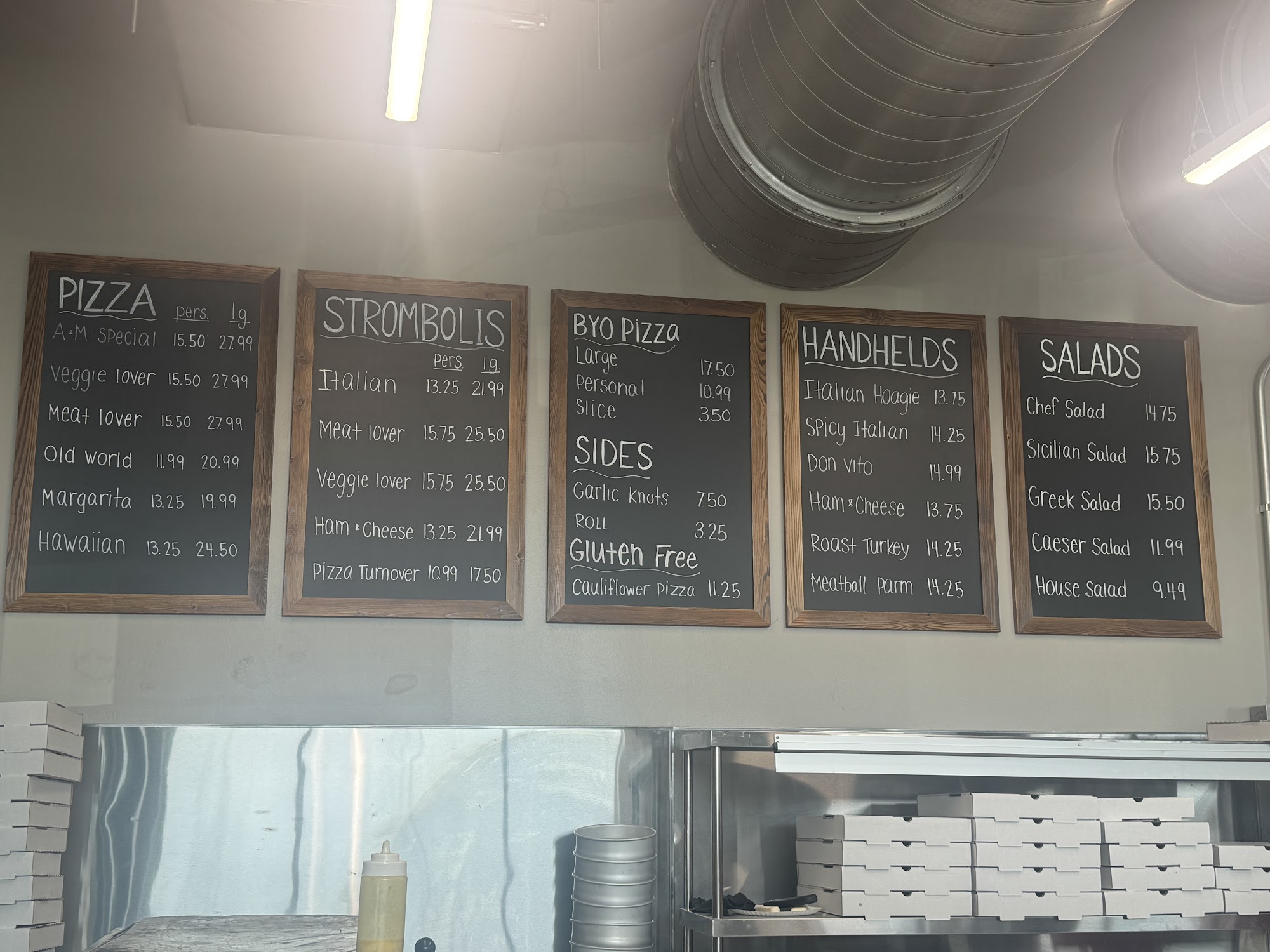 A&M PIZZA HERSHEY MARKET Menu