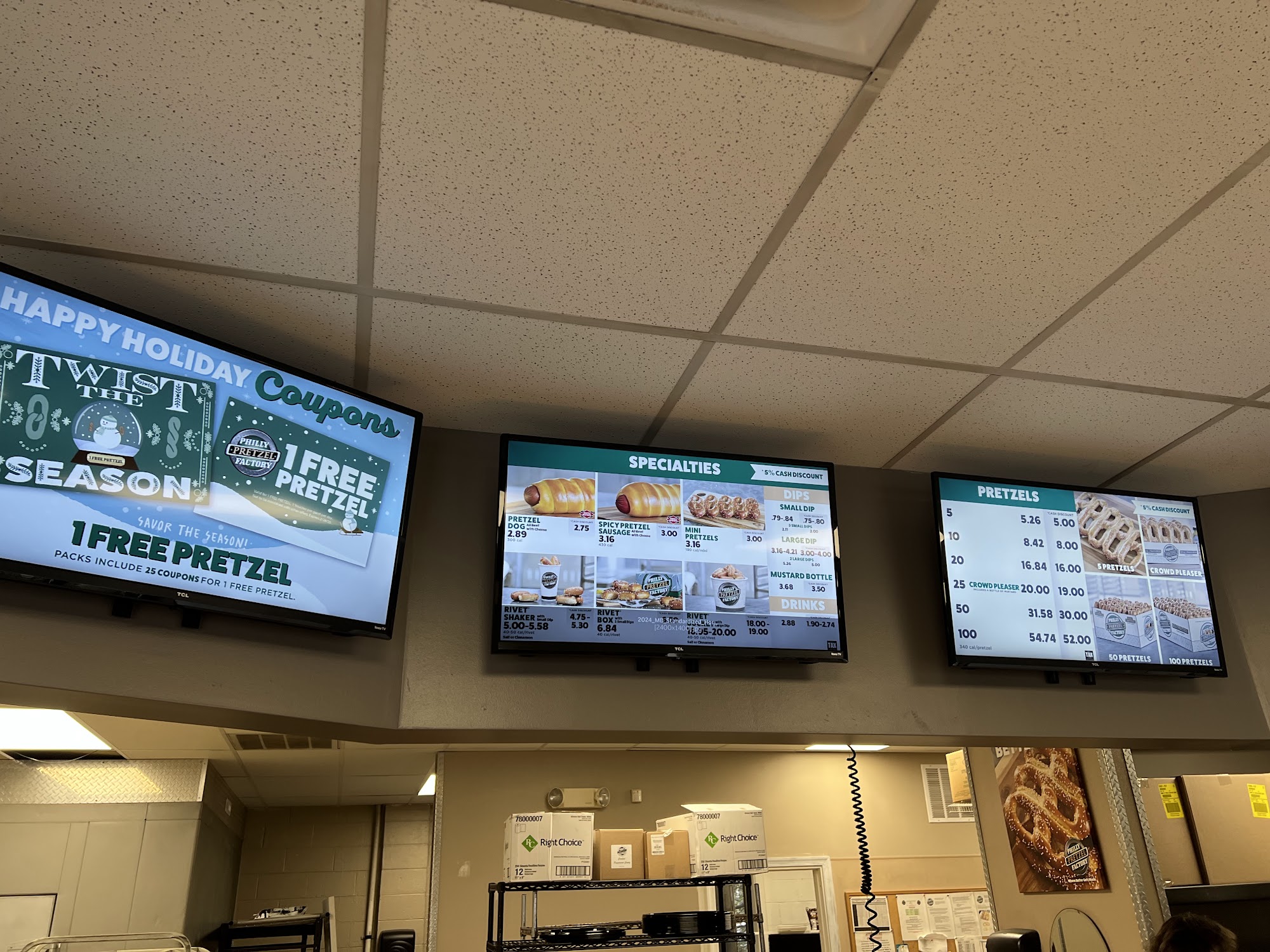 Philly Pretzel Factory Menu