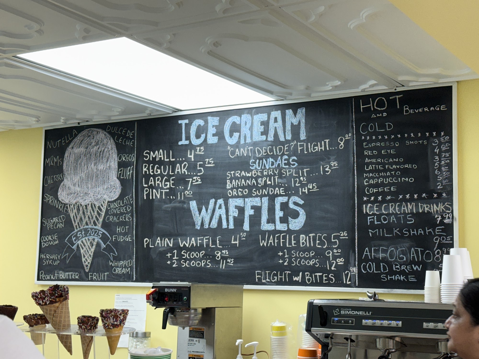 Jamison Ice Cream Menu