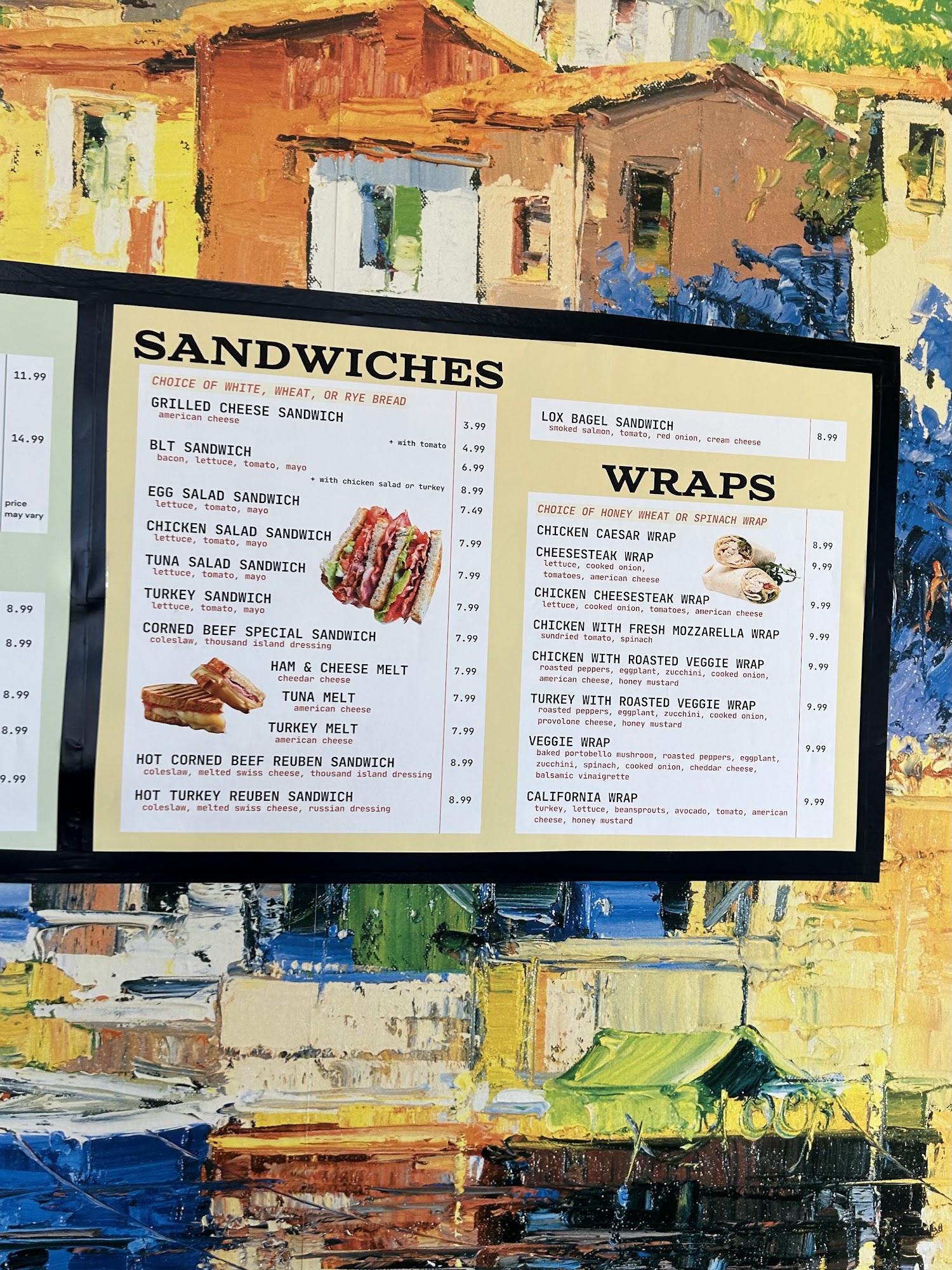 Salad Bowl Cafe Menu