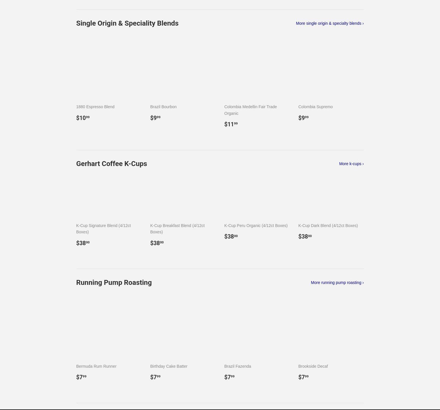 Gerhart Coffee Co Menu