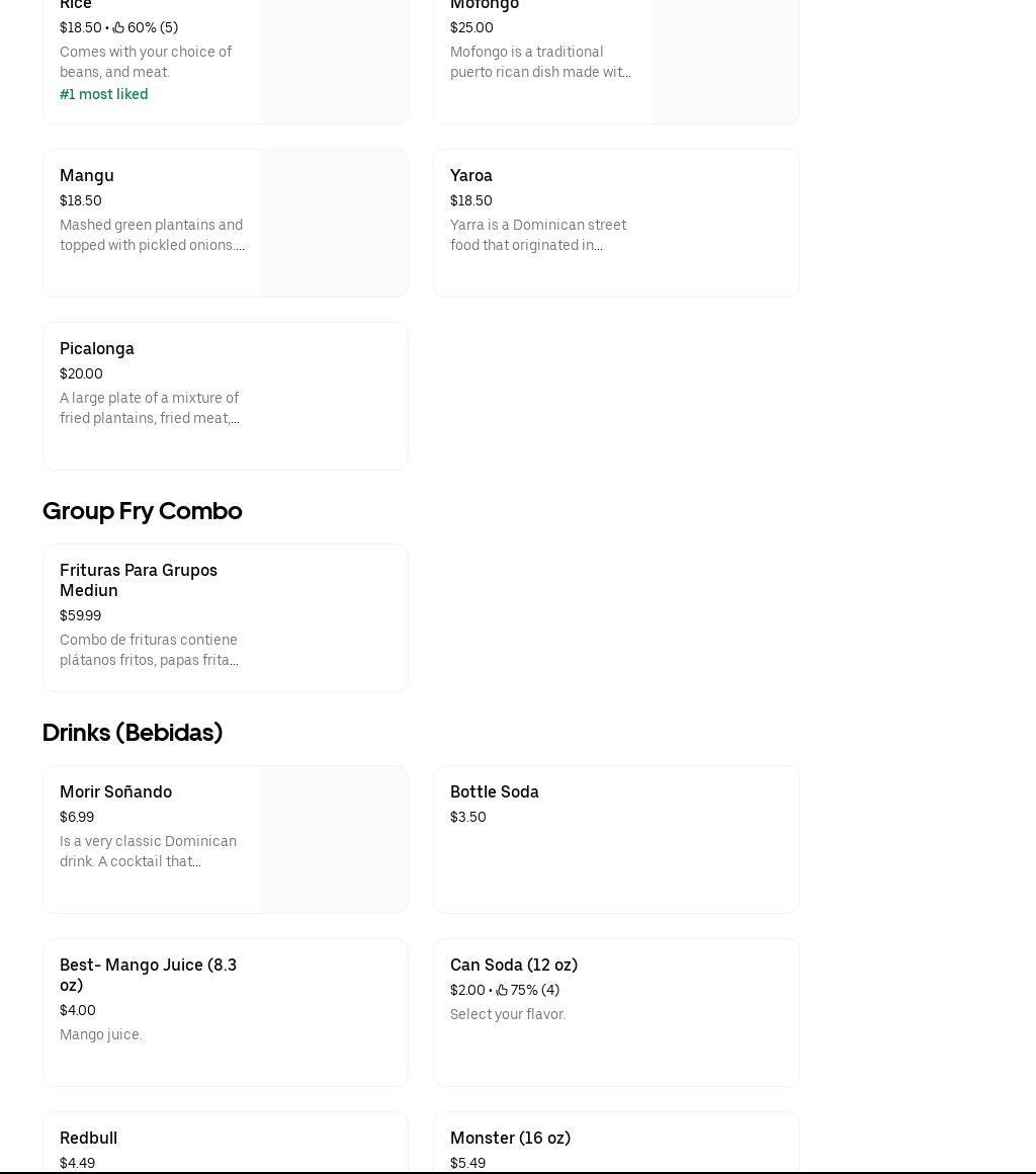 Sabor Cibaeño Grocery LLC Menu