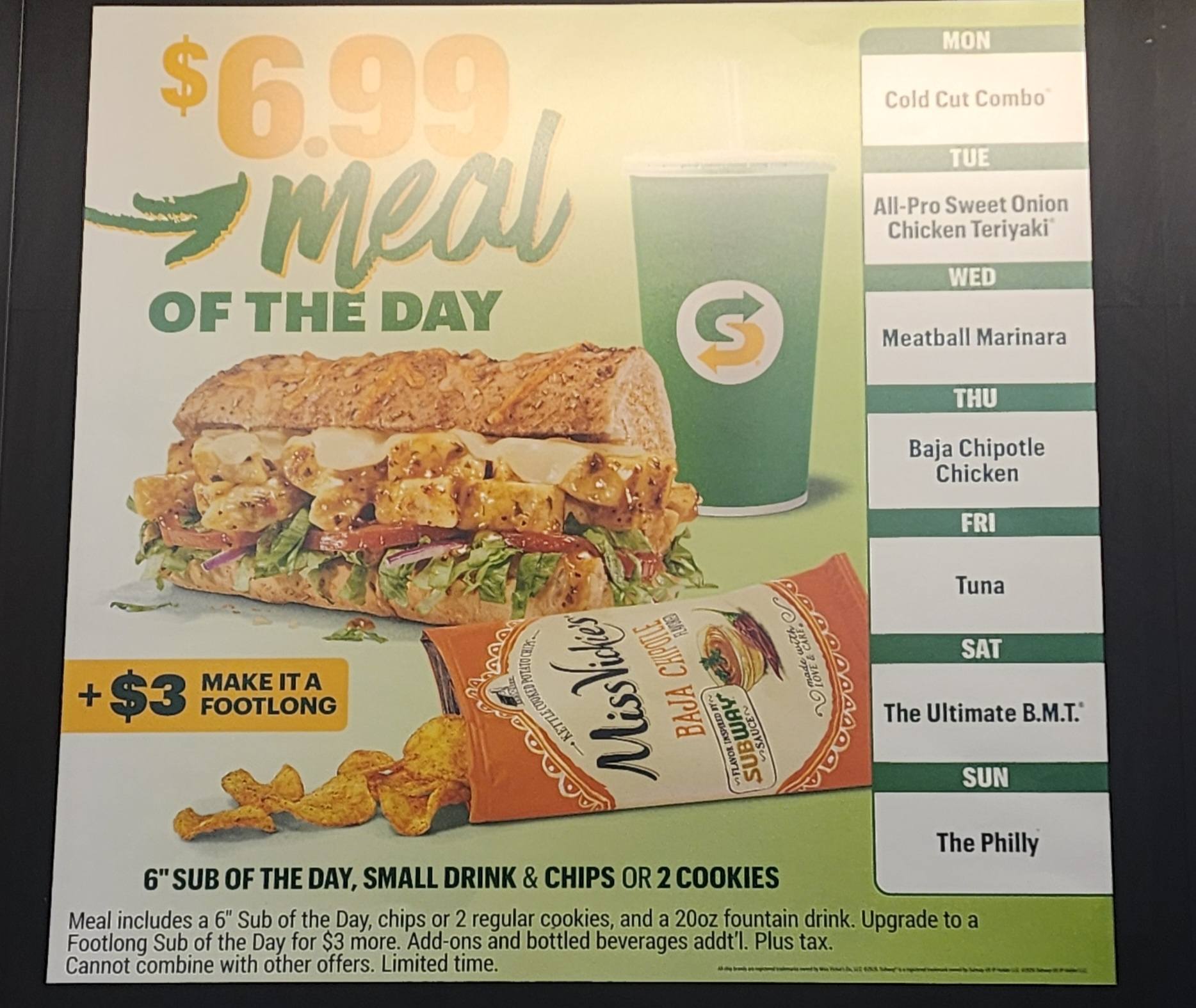 Subway Menu