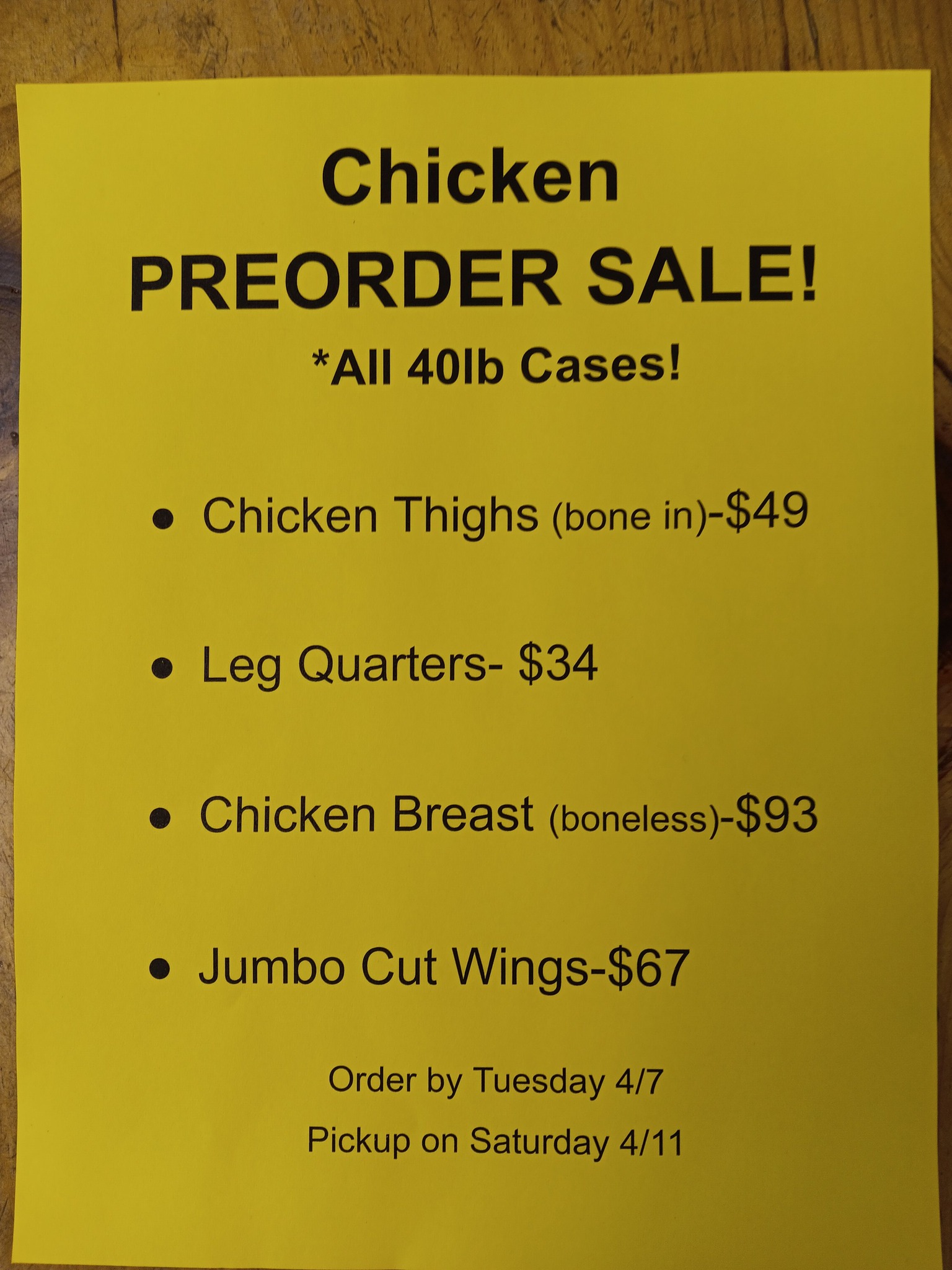 Roseville Market Menu