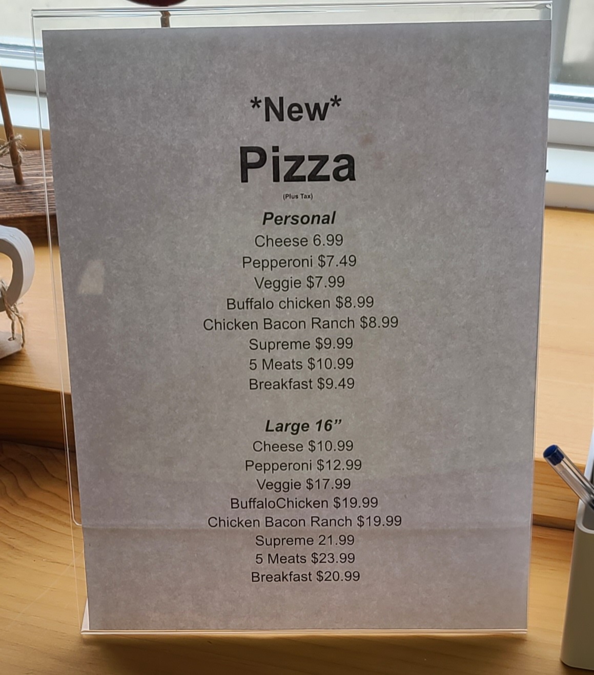 Roseville Market Menu