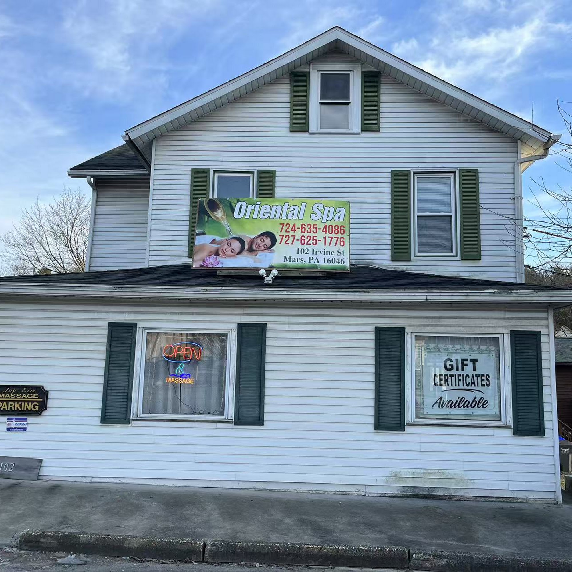 Oriental Spa 102 Irvine St, Mars Pennsylvania 16046