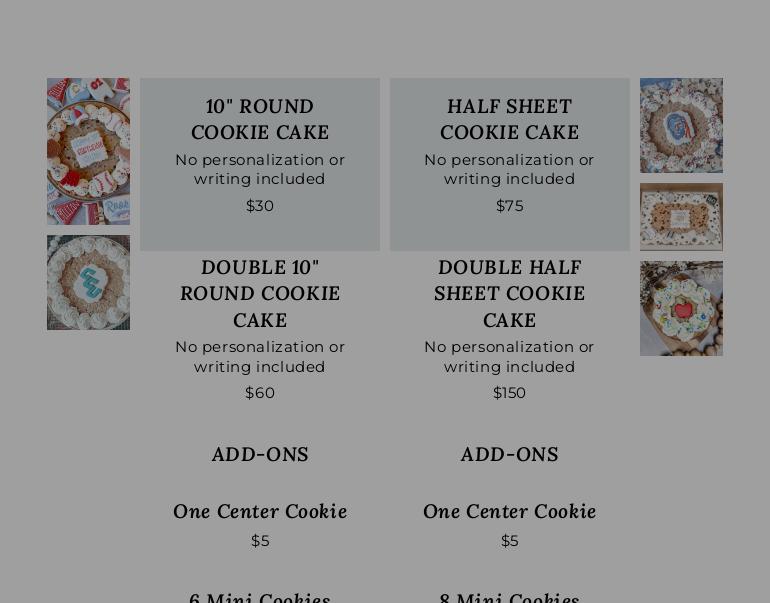Cookie Wishes, LLC Menu