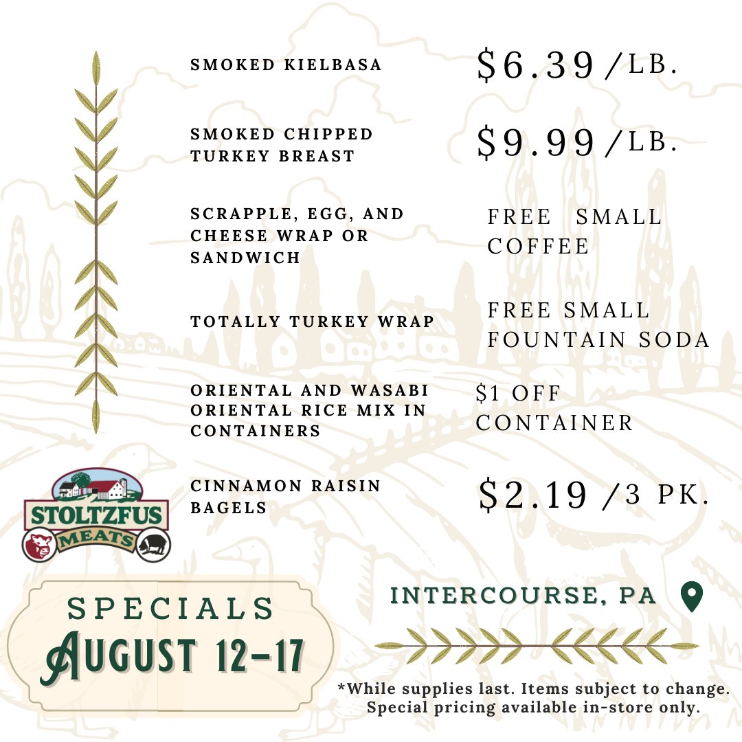 Stoltzfus Country Deli Menu