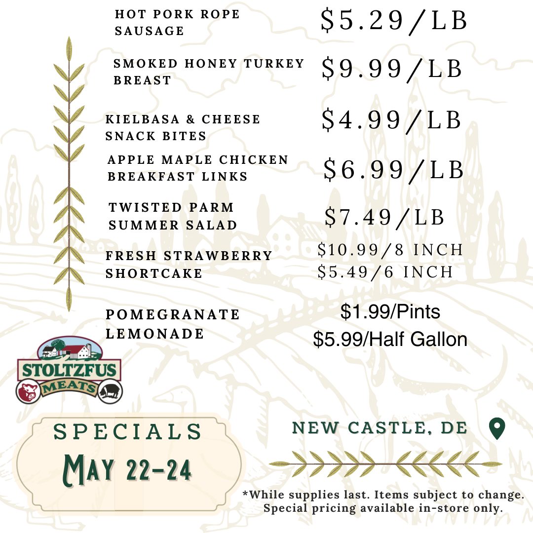 Stoltzfus Country Deli Menu