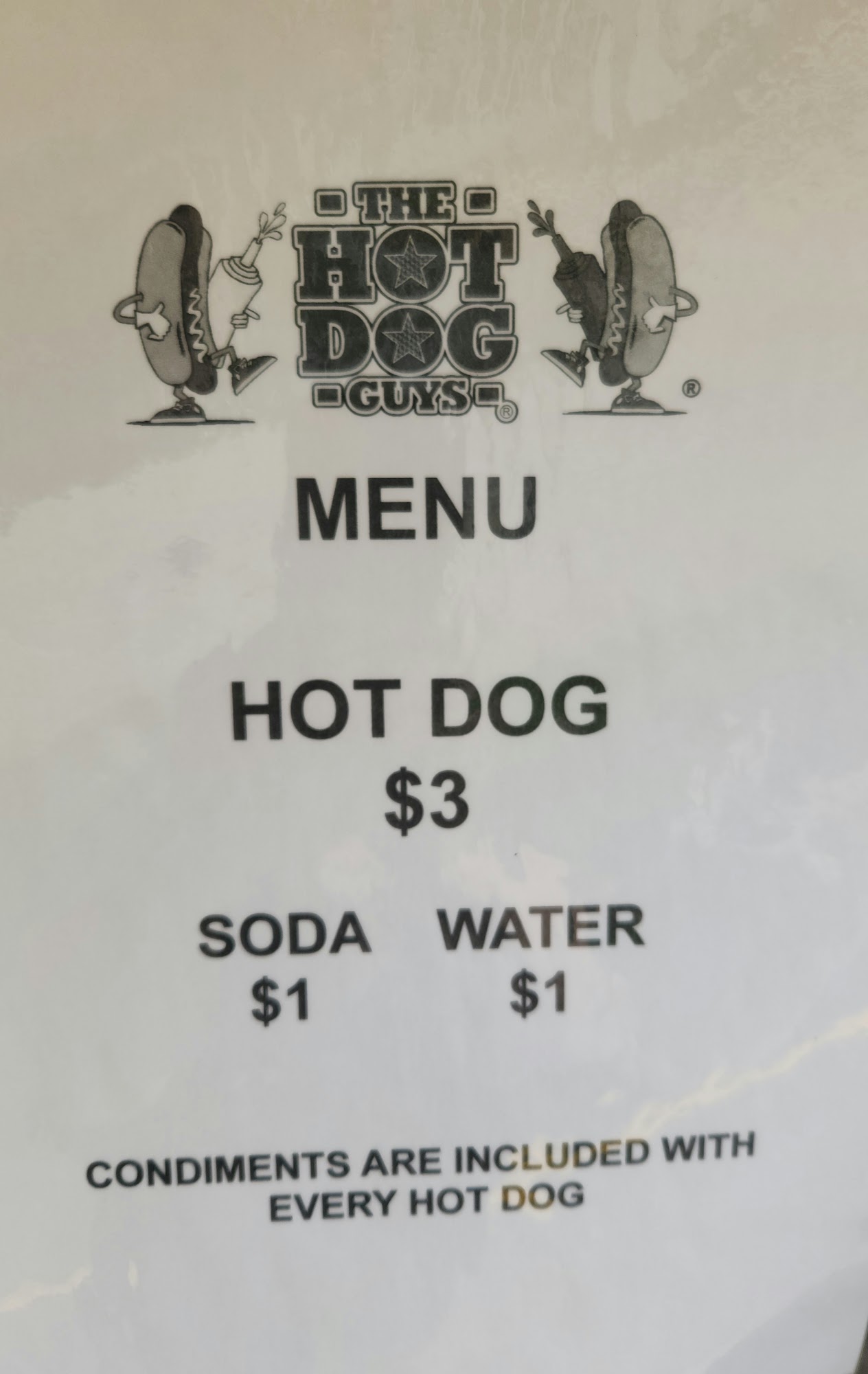 The Hot Dog Guys Menu