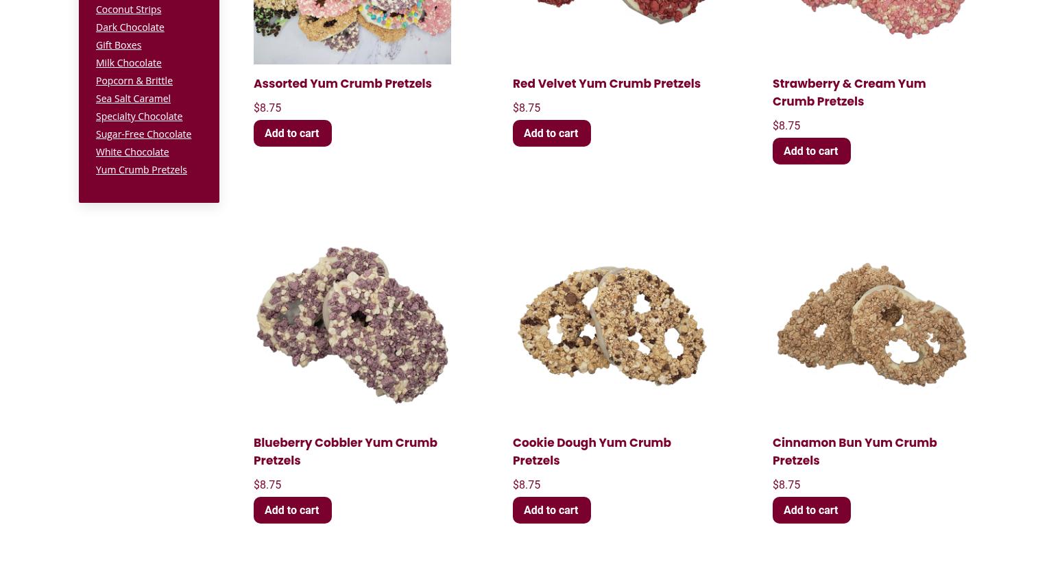 Reppert's Candy Menu