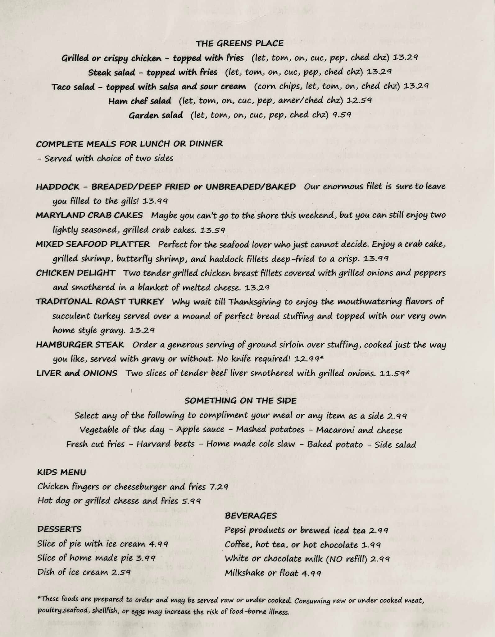The Hidd'n Valley Restaurant 17060 Croghan Pike, Orbisonia, PA 17243