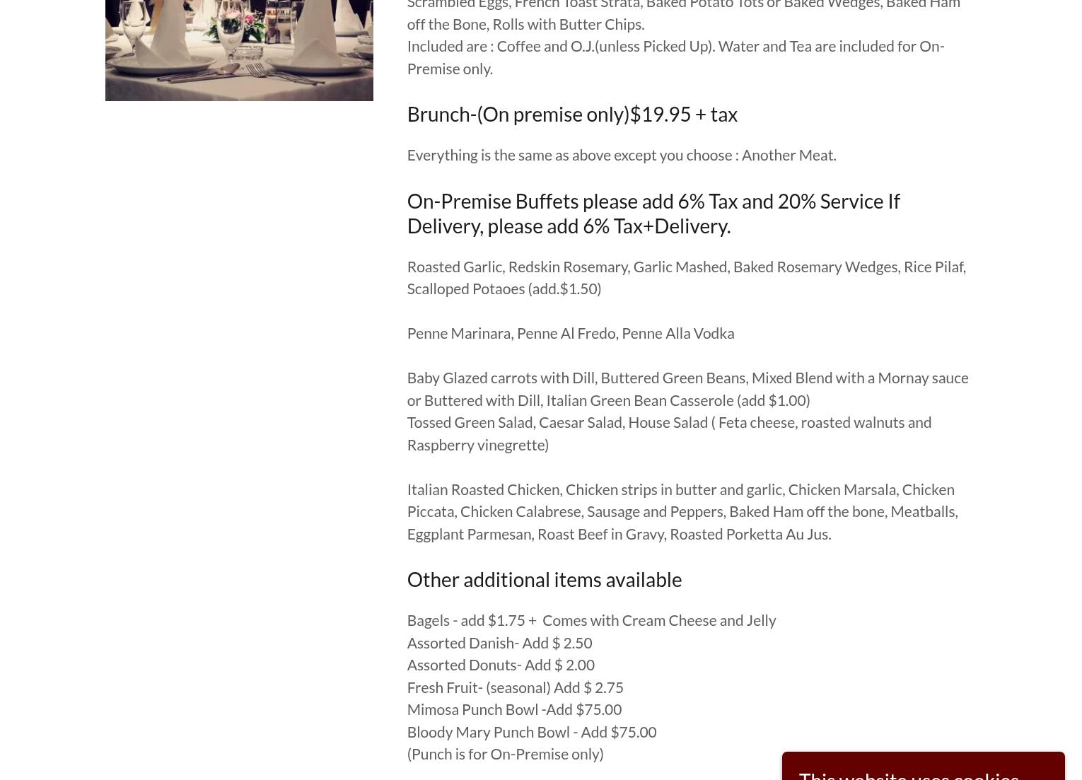 DeLeos Catering Menu