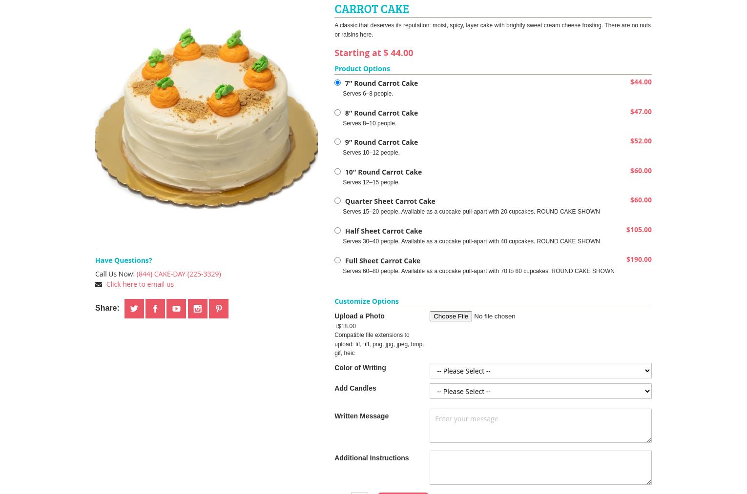 Tiffany's Bakery Menu