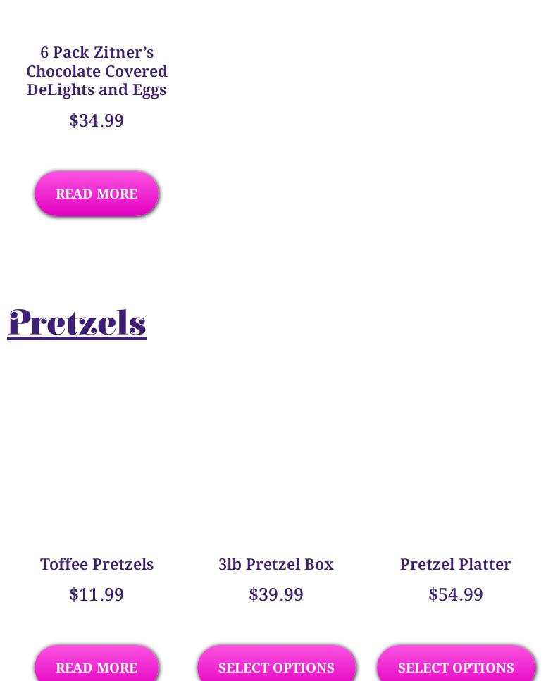 Zitner's Fine Confections Menu