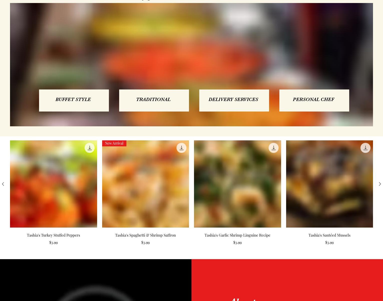 Tashia's Cocktails and Cuisine Menu