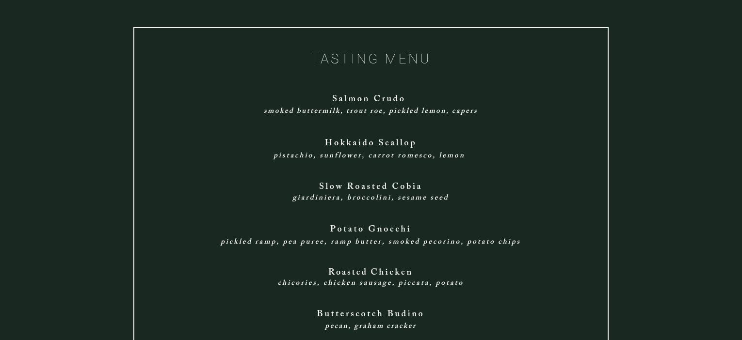 Messina Club Menu